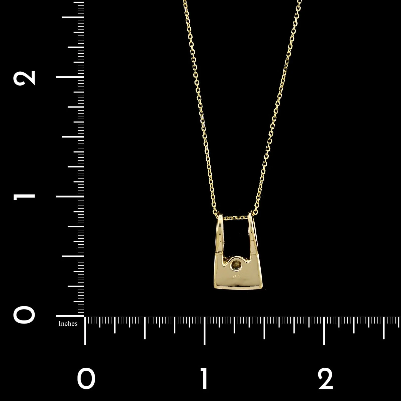 14K Yellow Gold Estate Diamond Pendant - Image 2