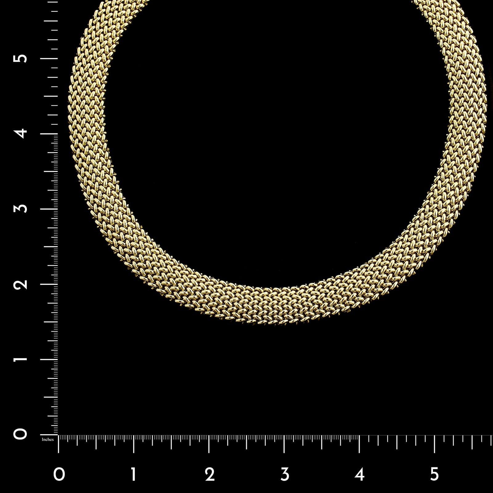 14K Yellow Gold Estate Mesh Link Necklace - Image 2