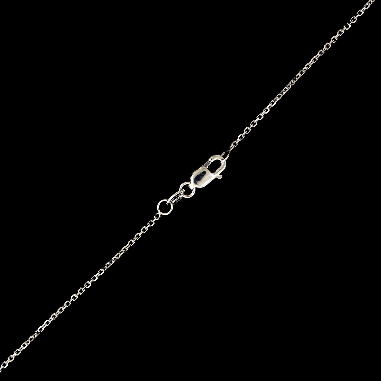18K White Gold Estate Diamond Pendant Necklace Necklace - Image 3
