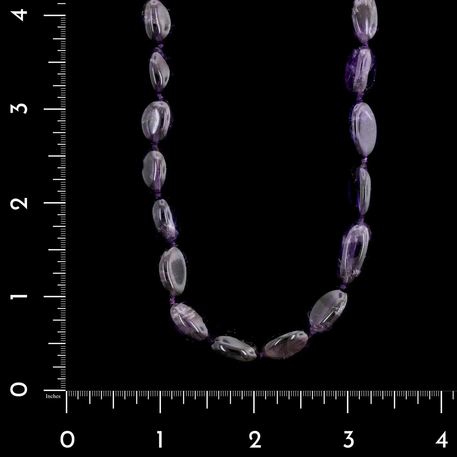 14K Yellow Gold Estate Amethyst Bead Necklace - Image 2