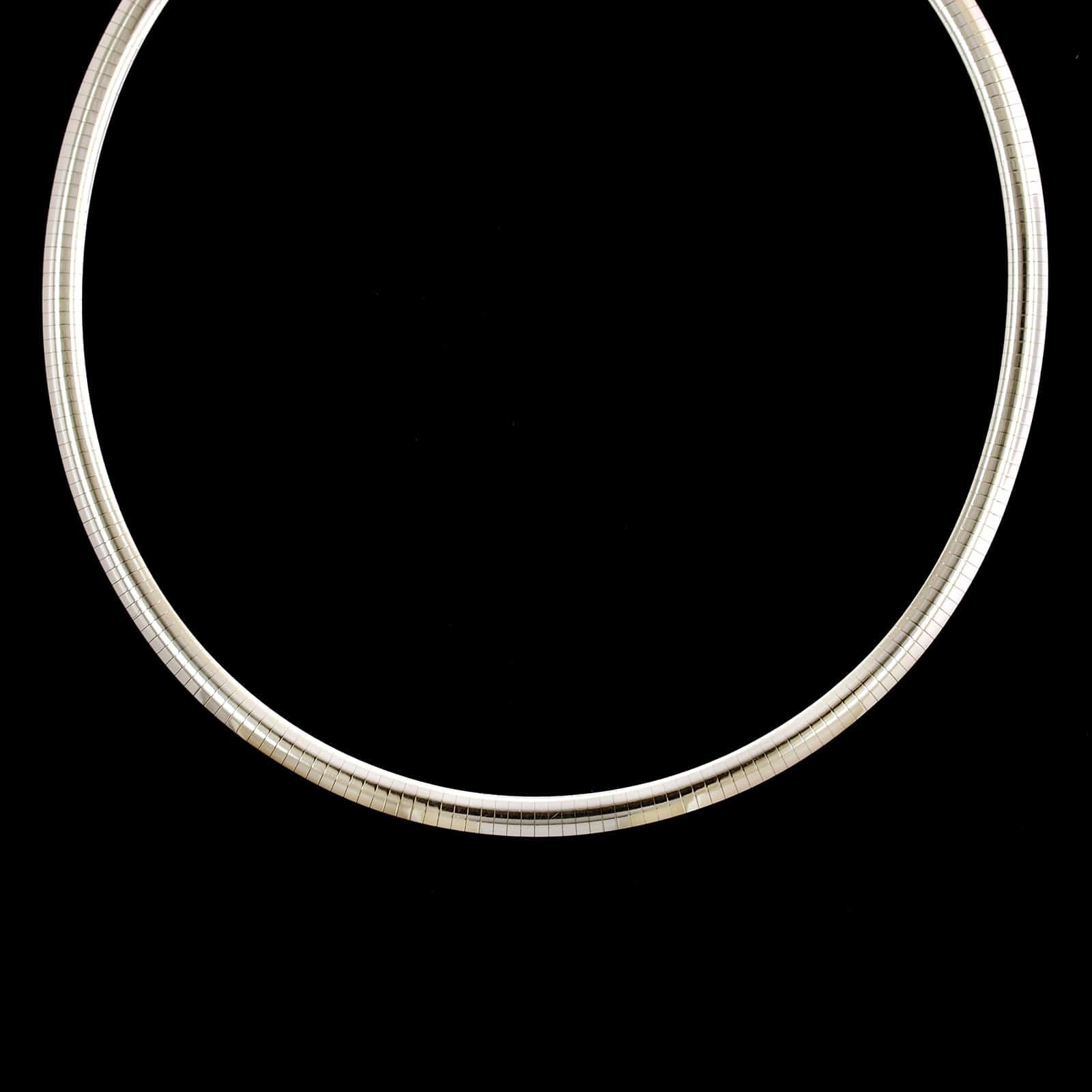 14K White Gold Estate Omega Necklace