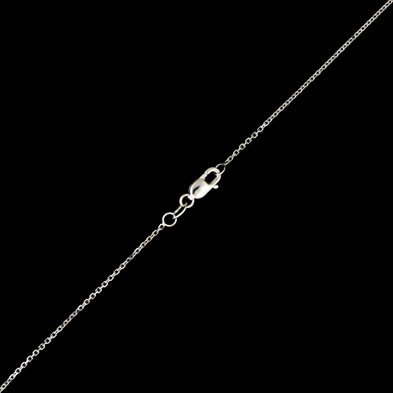 18K White Gold Estate Peridot and Diamond Flower Pendant Necklace - Image 3