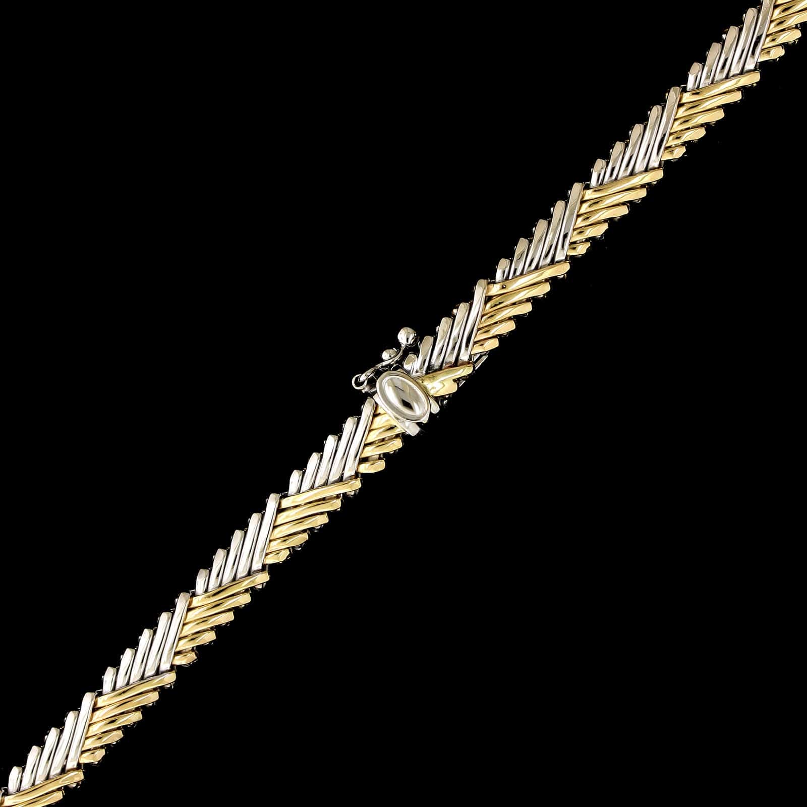 14K Two-tone Golf Estate Fancy Link Chain - Image 2