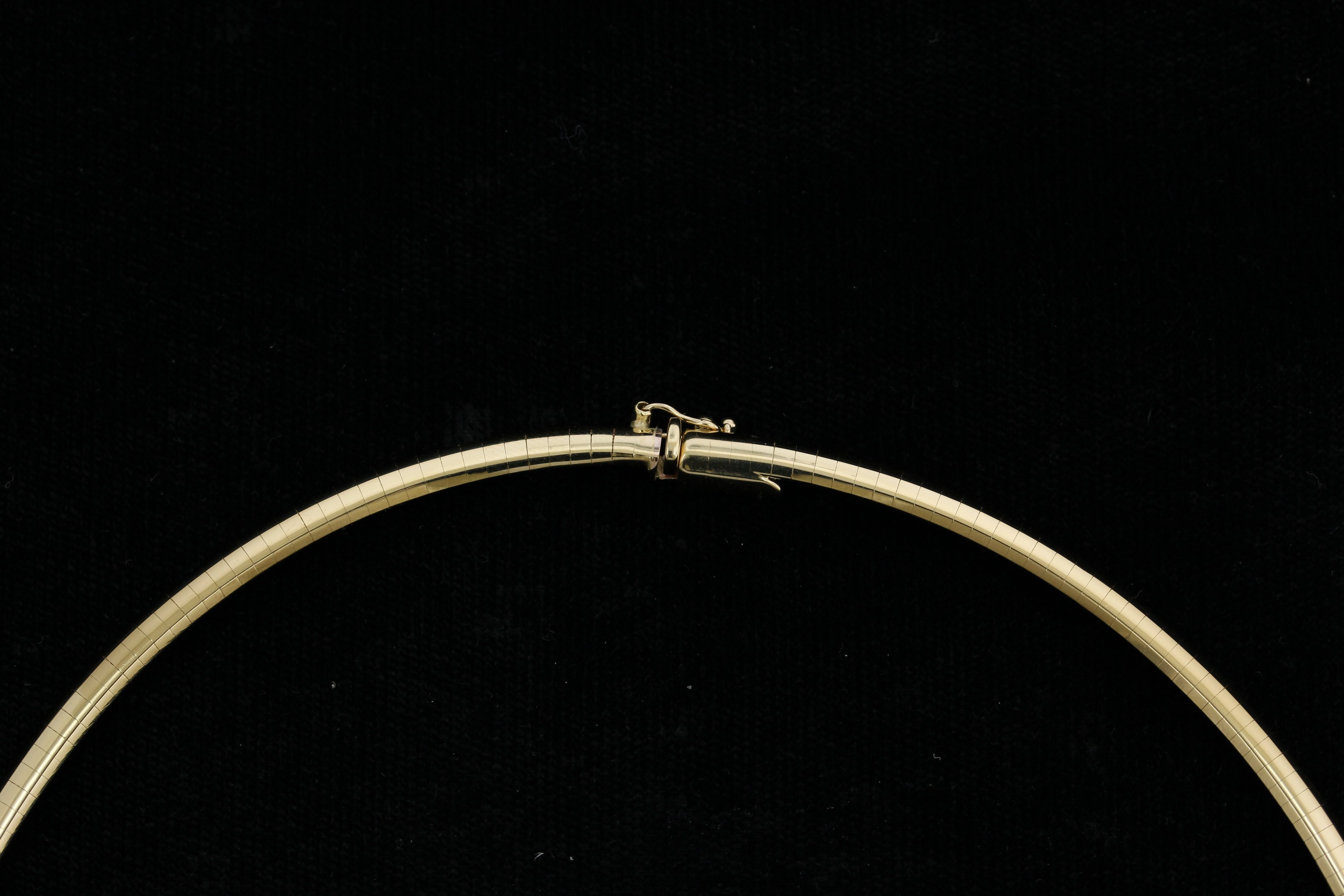 14K Yellow Gold Estate Omega Necklace - Image 3