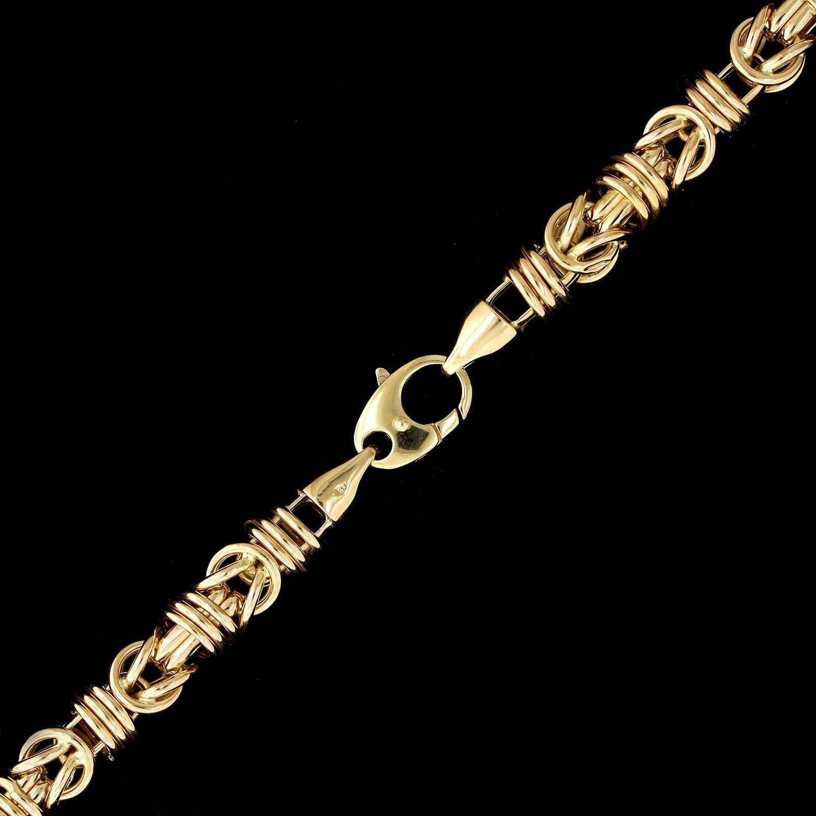 14K Yellow Gold Estate Byzantine Link Necklace - Image 2
