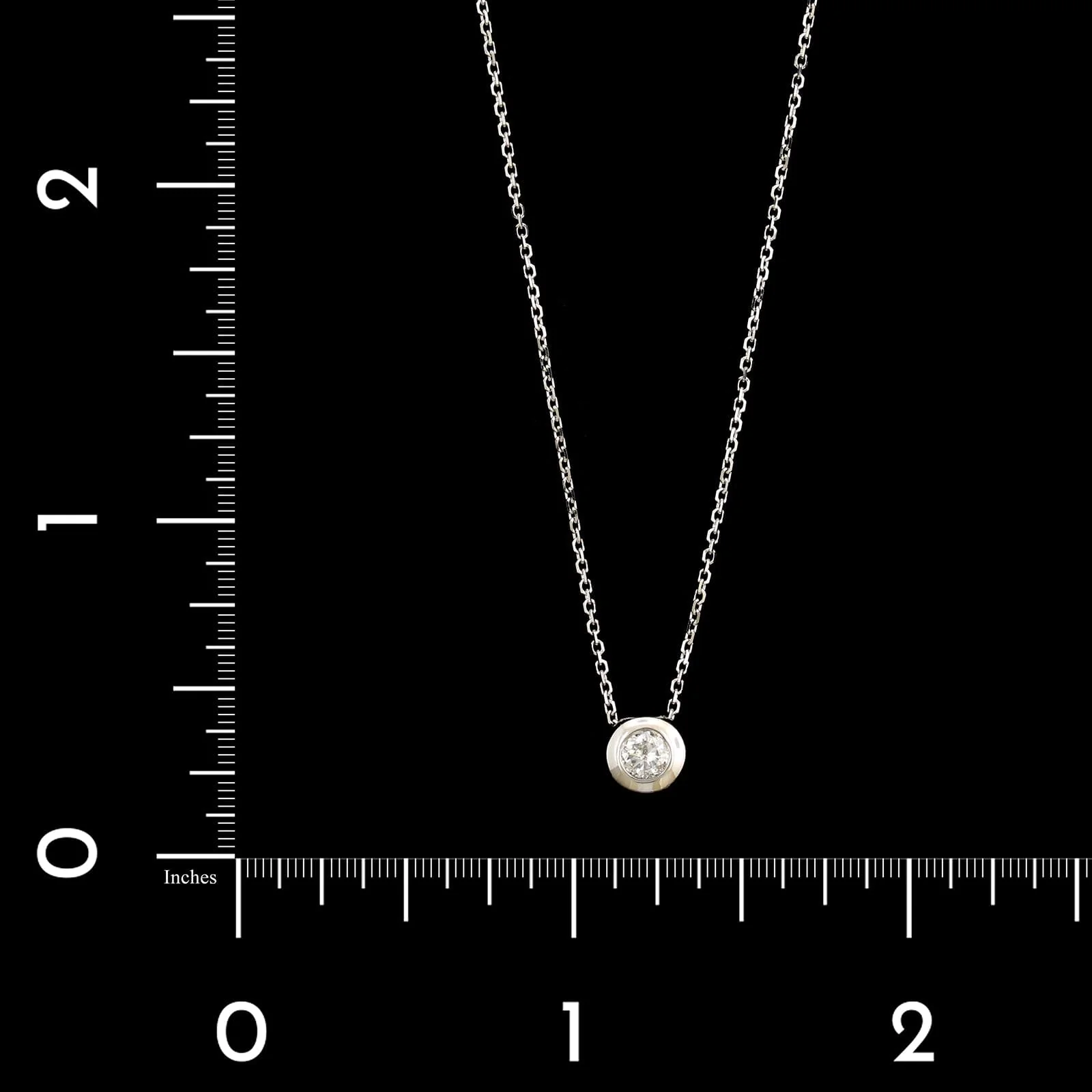 18K White Gold Estate Diamond Pendant - Image 4
