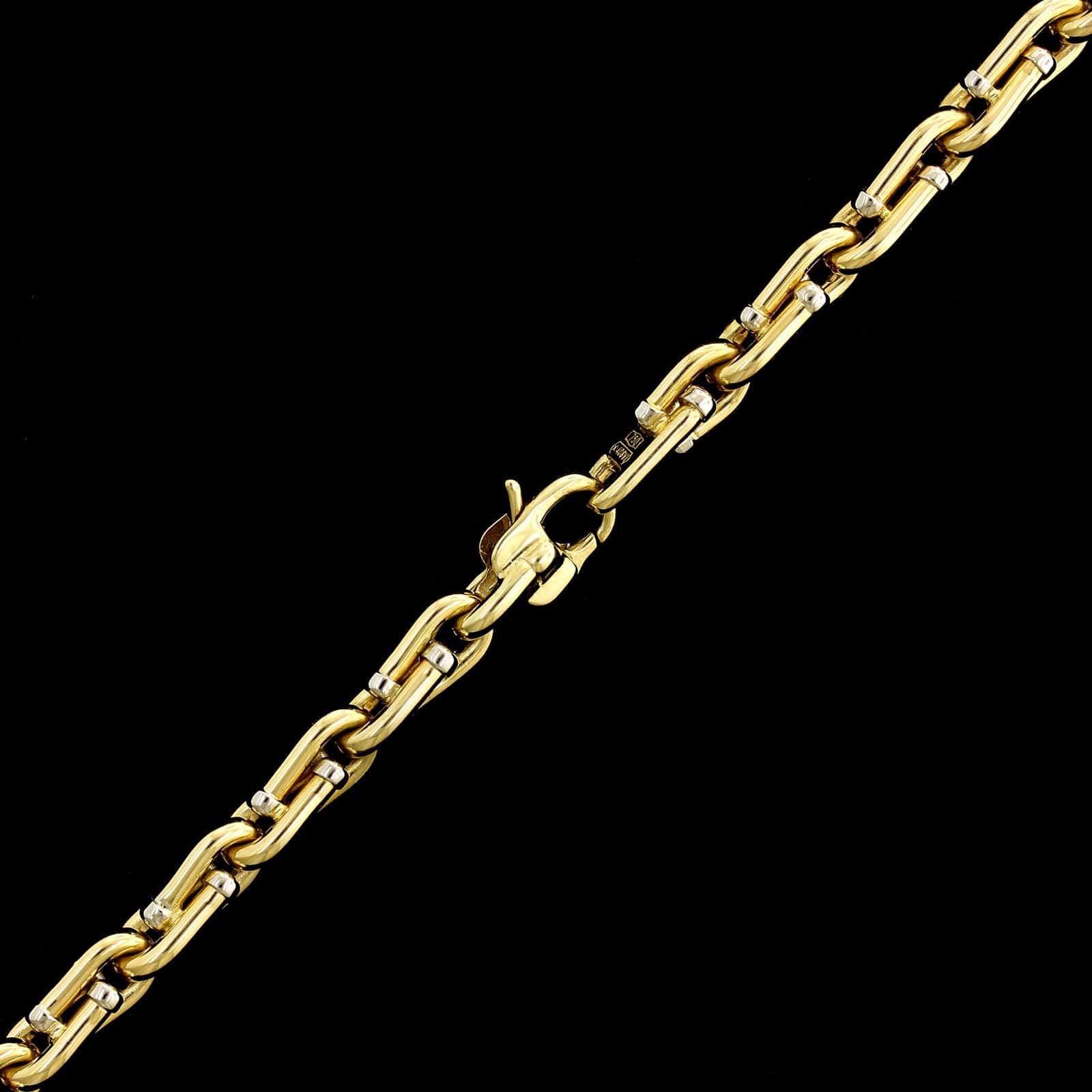 Chimento 18K Two-tone Gold Estate Fancy Link Chain - Image 2