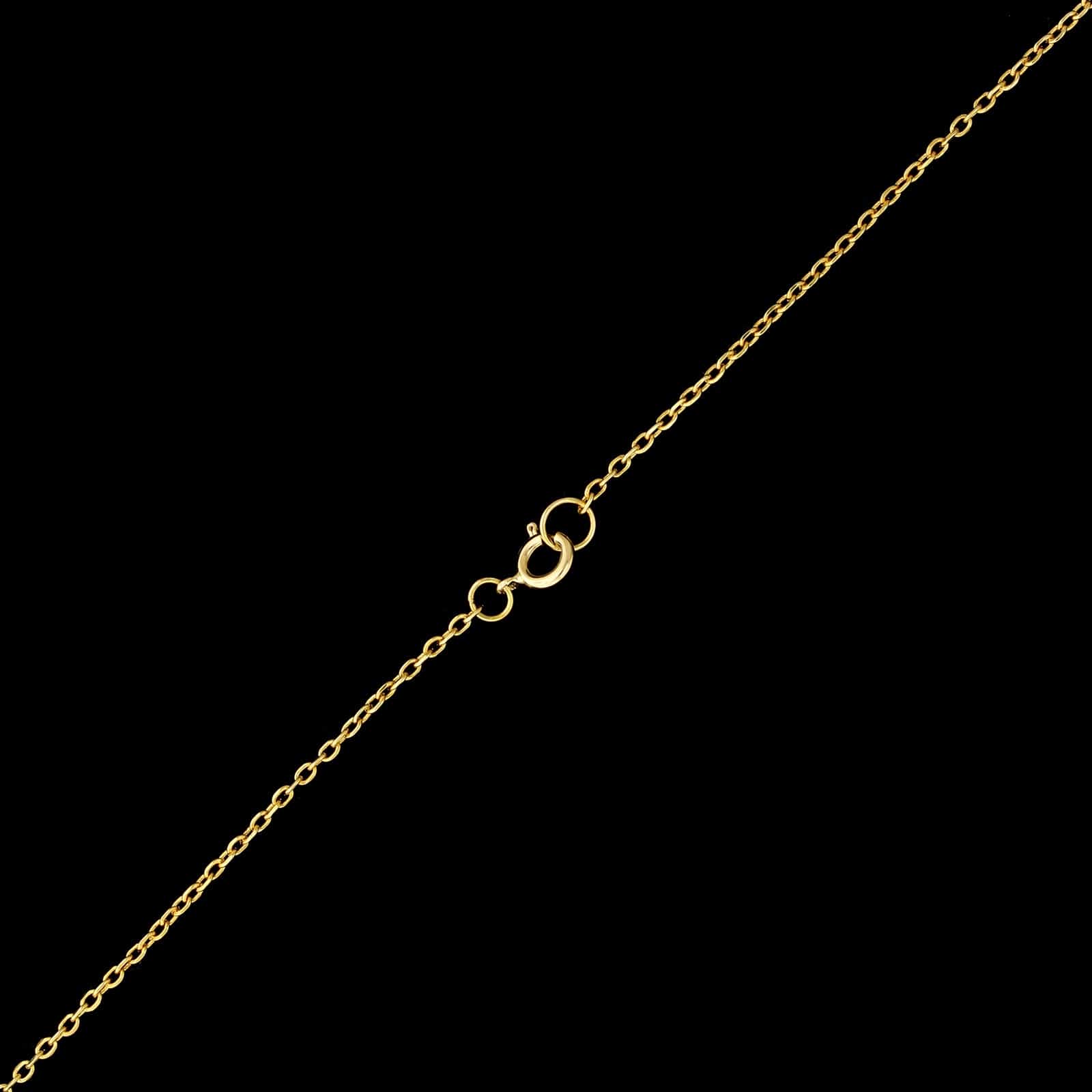 18K Yellow Gold Estate Clothespin Pendant Necklace - Image 3
