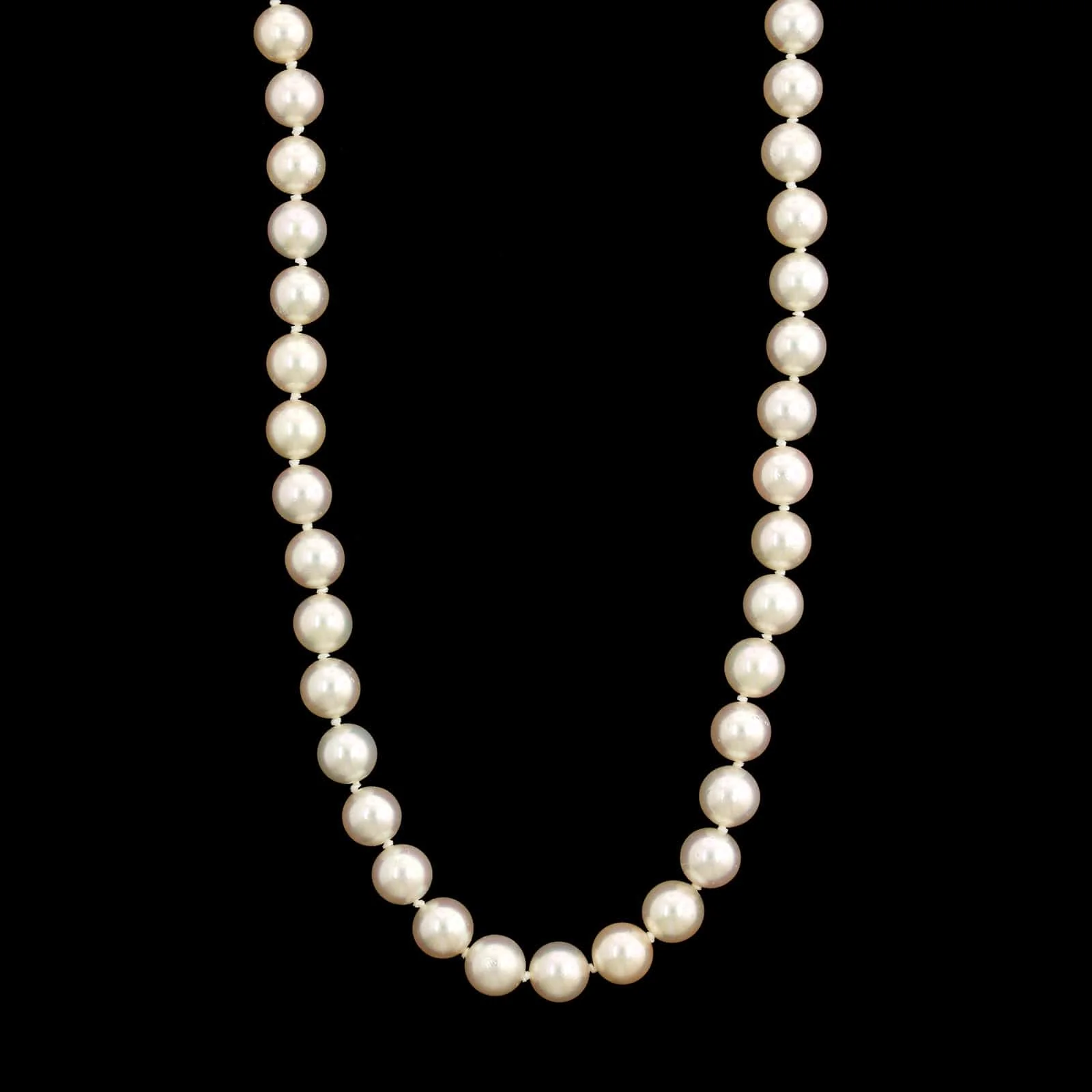 Mikimoto 14K Yellow Gold Estate Pearl Necklace
