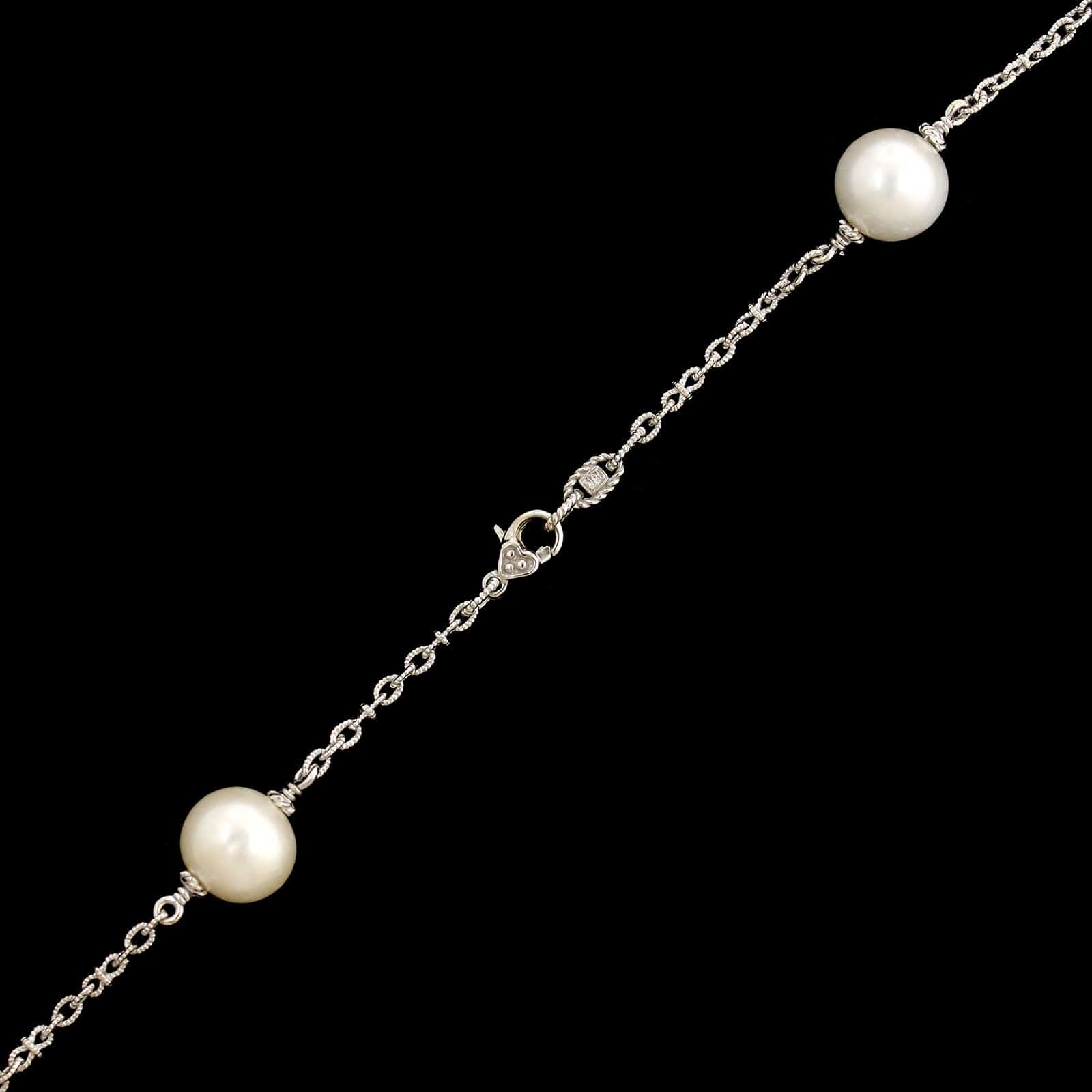 Judith Ripka 18K White Gold Estate Gem-set and Diamond Necklace - Image 2