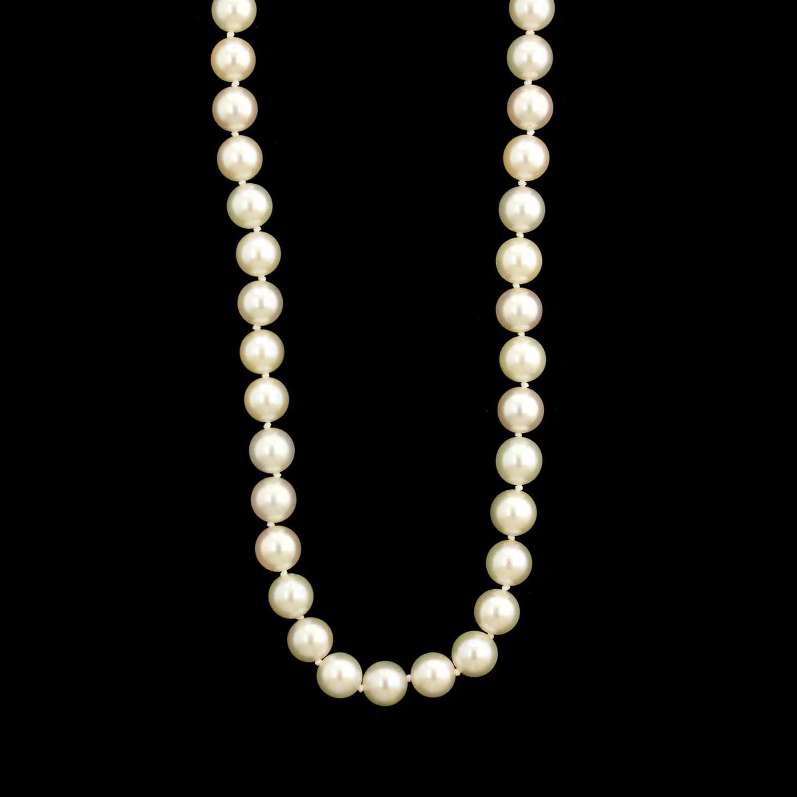 Mikimoto 18K Yellow Gold Estate Pearl Necklace