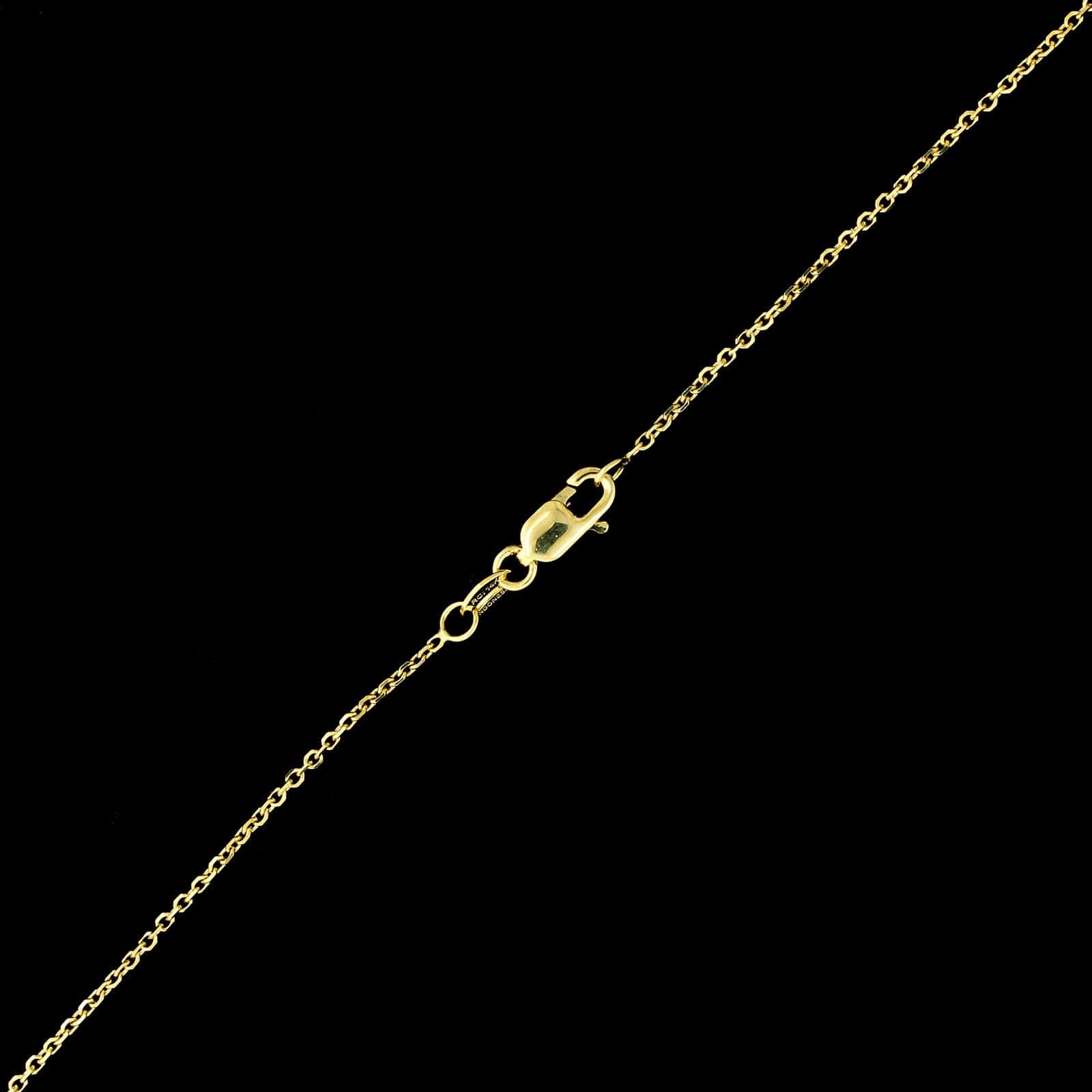 14K Yellow Gold Estate Diamond Cluster Pendant Necklace - Image 3