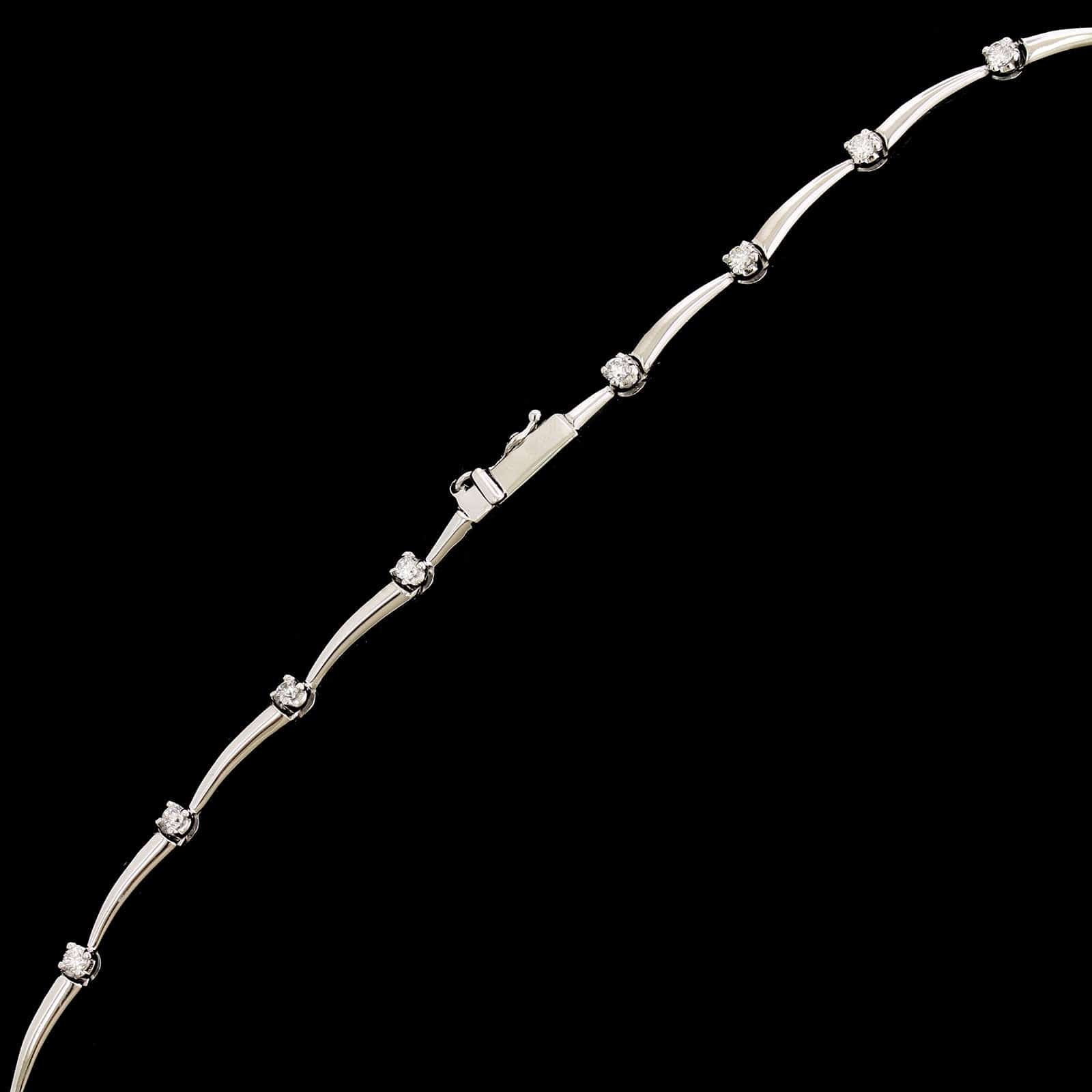 18K White Gold Estate Diamond Necklace - Image 3