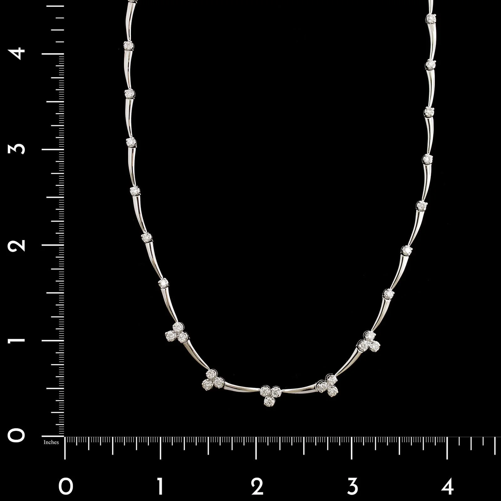 18K White Gold Estate Diamond Necklace - Image 4