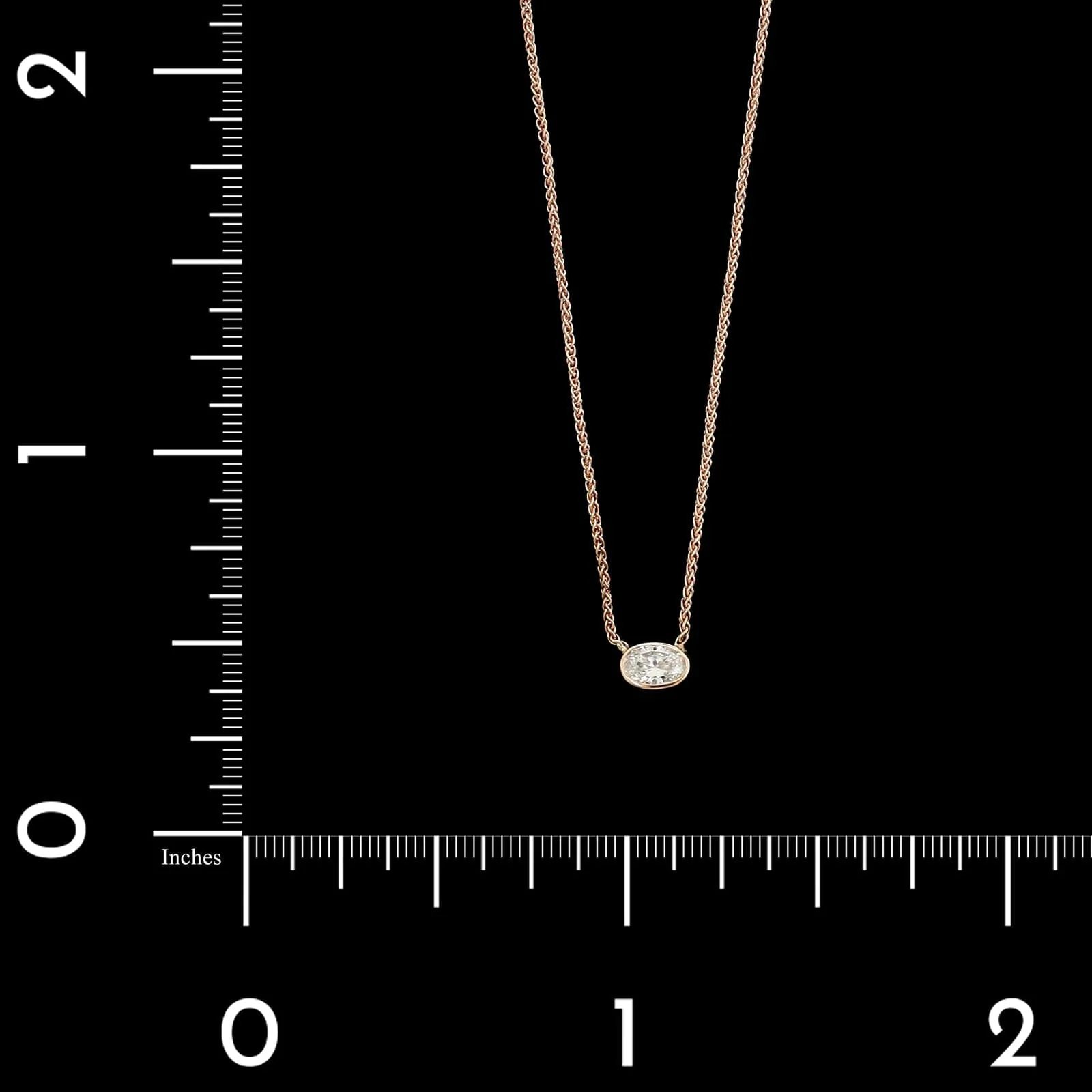 18K Rose Gold Estate Diamond Pendant Necklace - Image 4