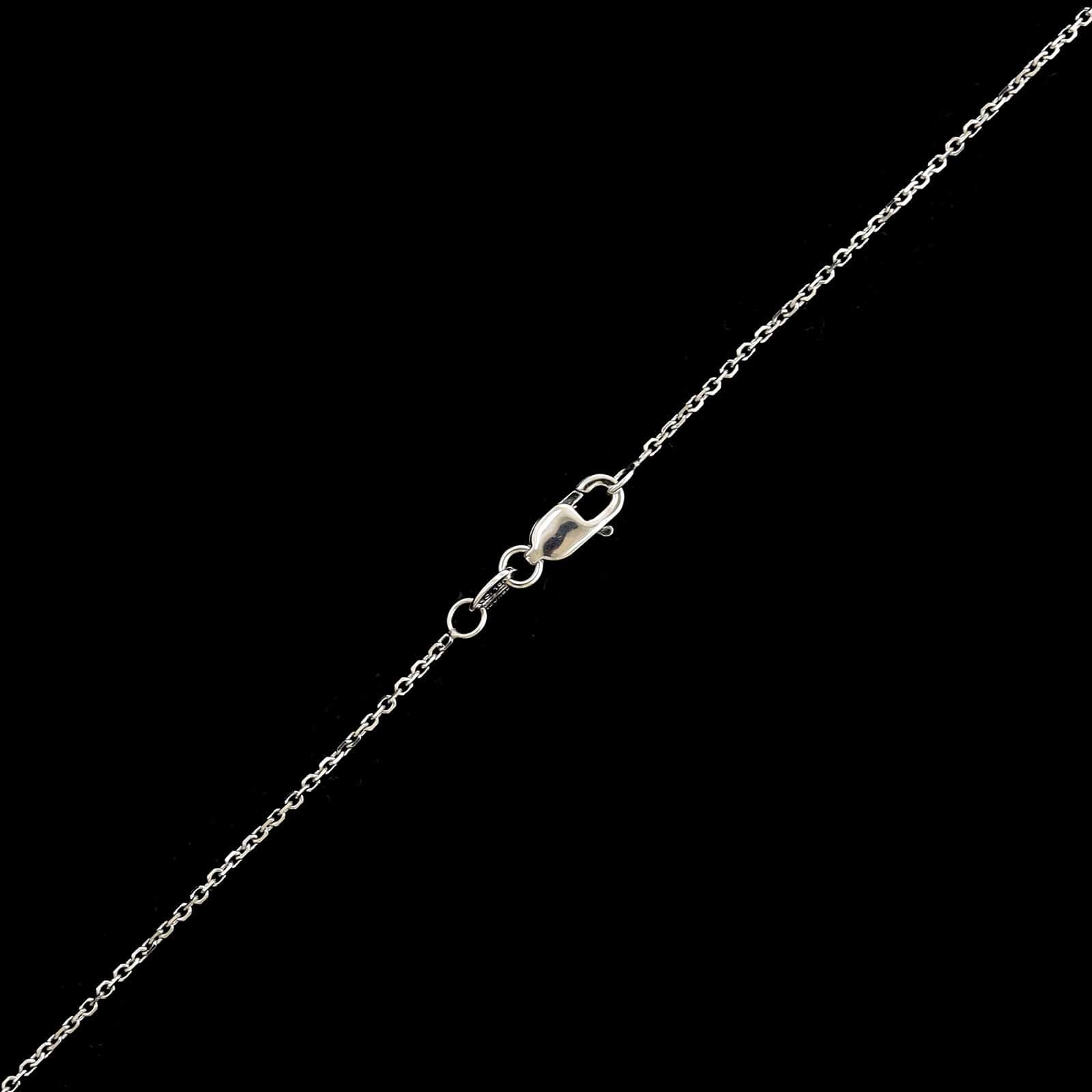 18K White Gold Estate Diamond Pendant Necklace - Image 3