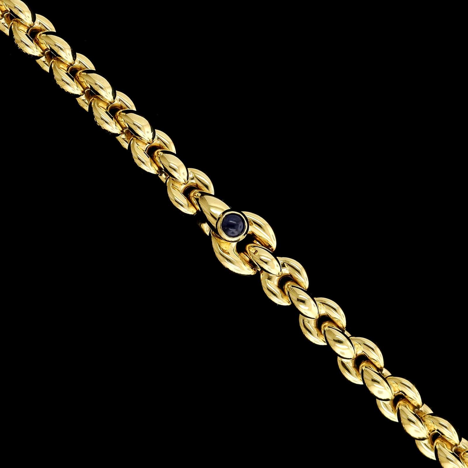 18K Yellow Gold Estate Graduated Fancy Link Necklace - Image 2