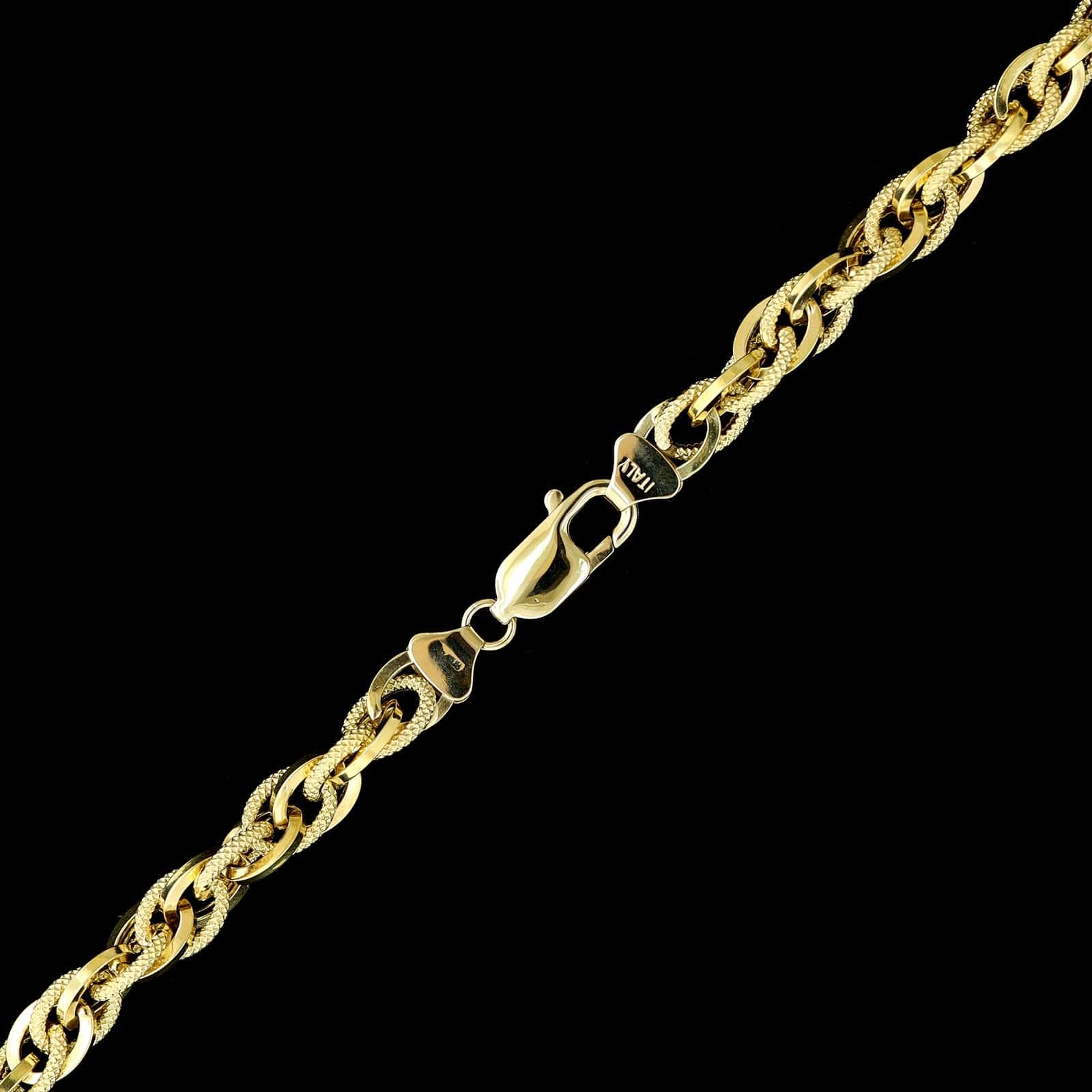 14K Yellow Gold Estate Hollow Fancy Link Necklace - Image 2