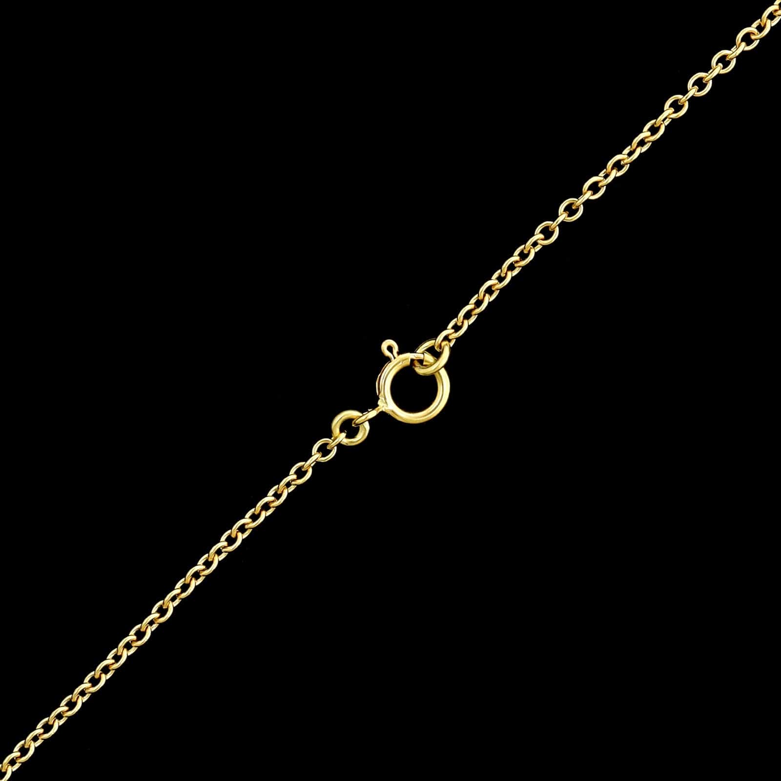 14K Yellow Gold Estate Opal and Diamond Lavaliere Necklace - Image 3