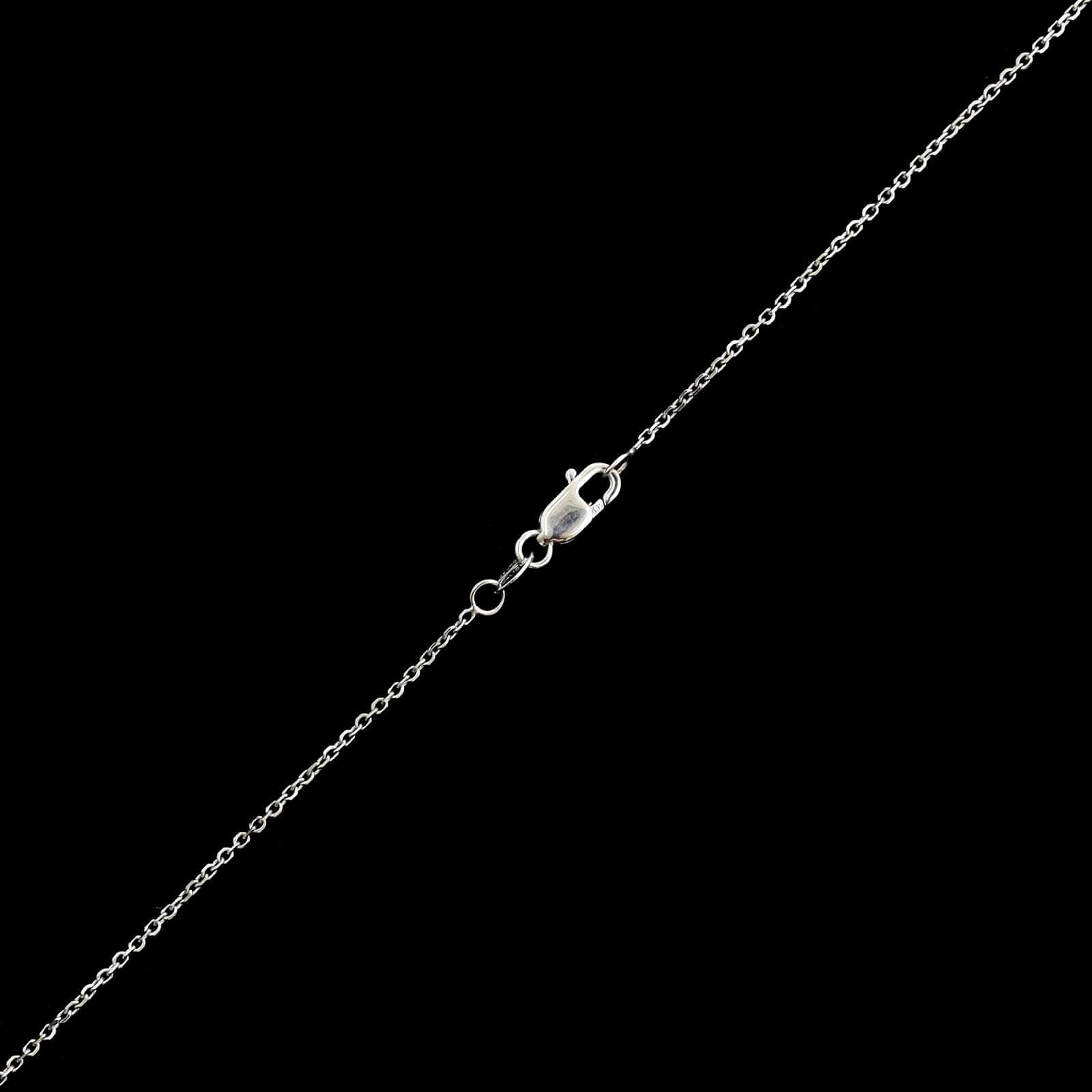 14K White Gold Diamond Solitaire Pendant Necklace - Image 3