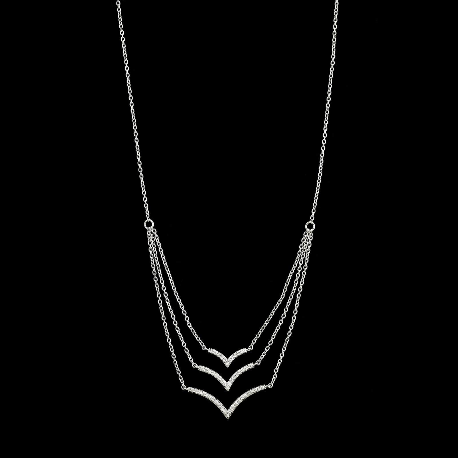 18K White Gold Estate Diamond Necklace