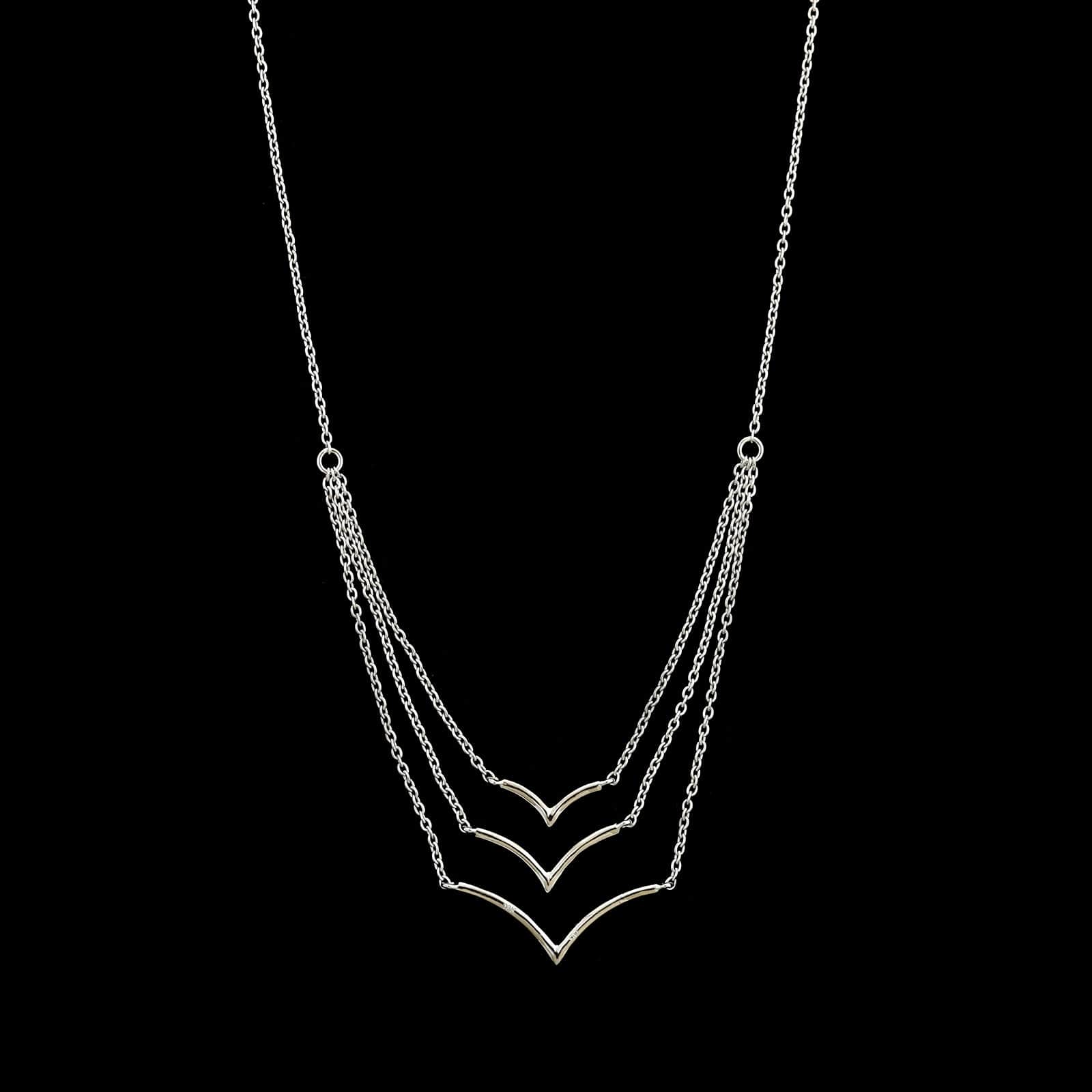 18K White Gold Estate Diamond Necklace - Image 2