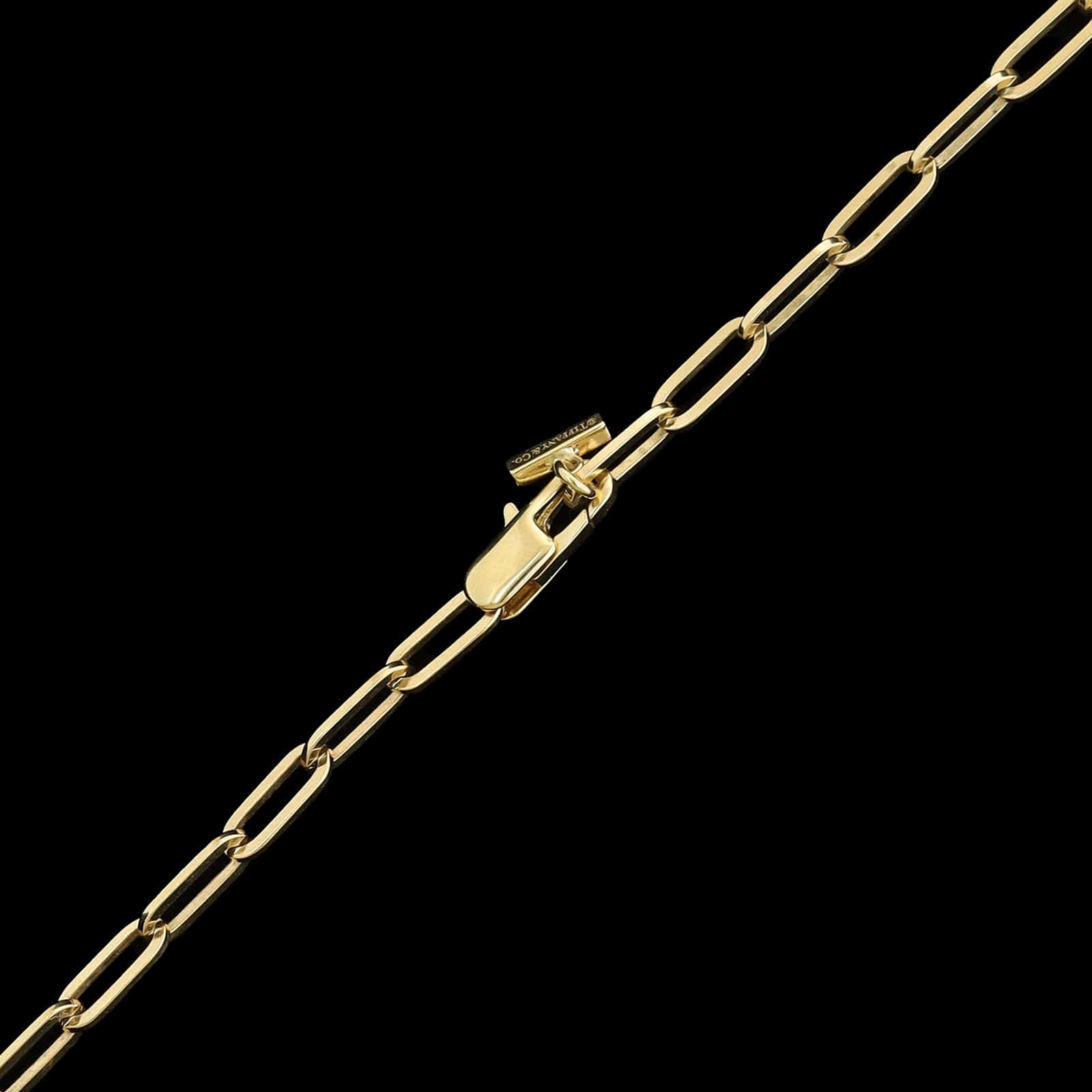 Tiffany & Co. 8K Yellow Gold Estate Tanzanite Jewel Box Necklace - Image 3
