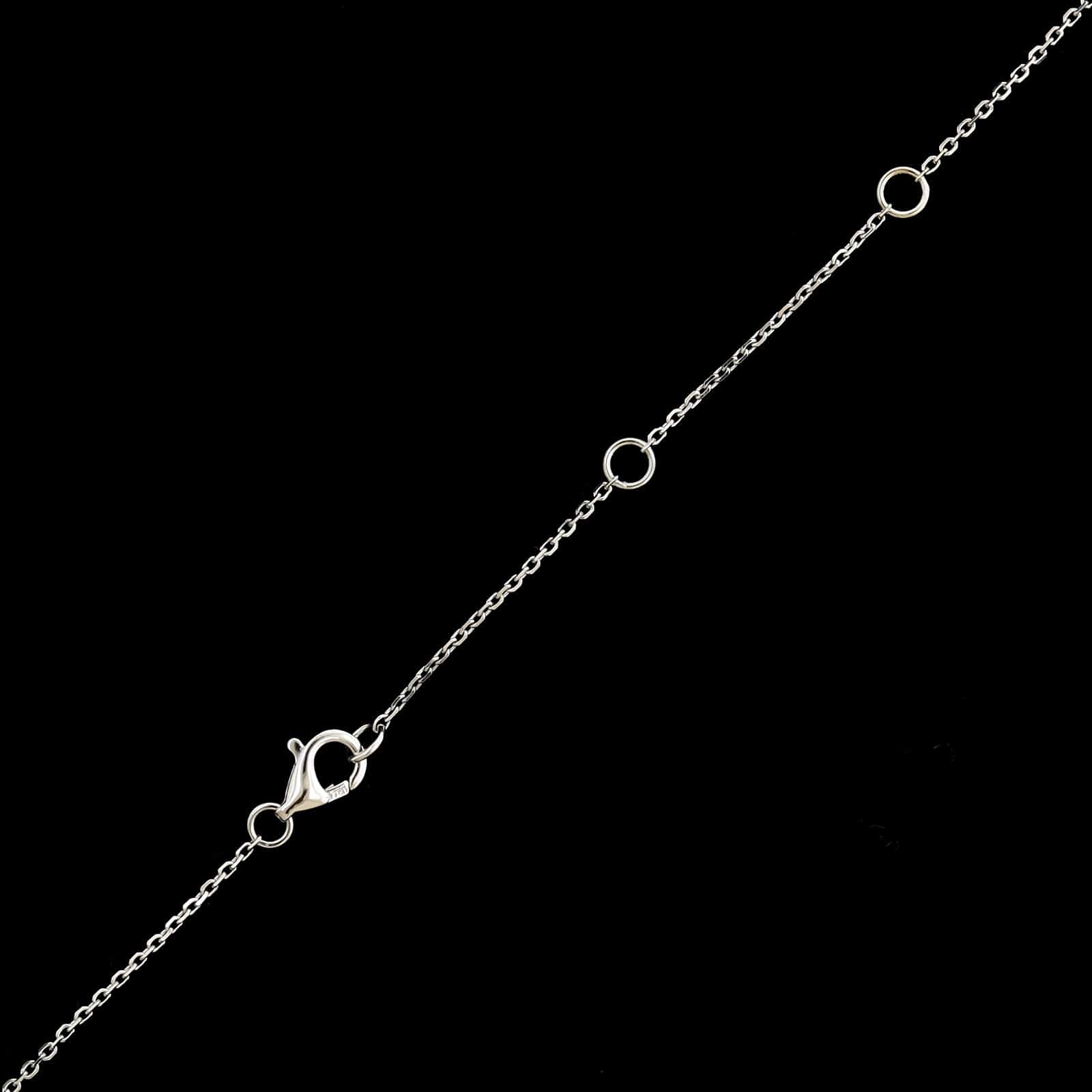 18K White Gold Estate Pink Diamond Pendant Necklace - Image 3