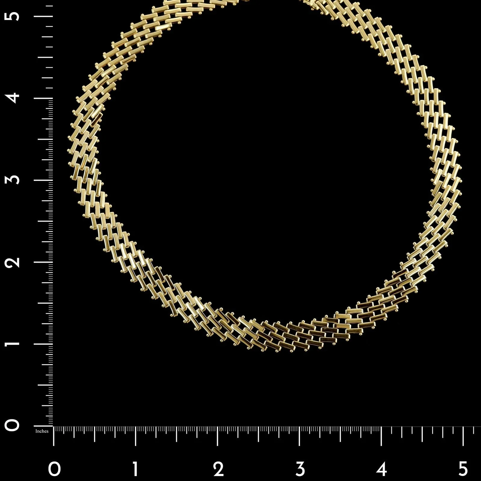14K Yellow Gold Estate Fancy Link Necklace - Image 3