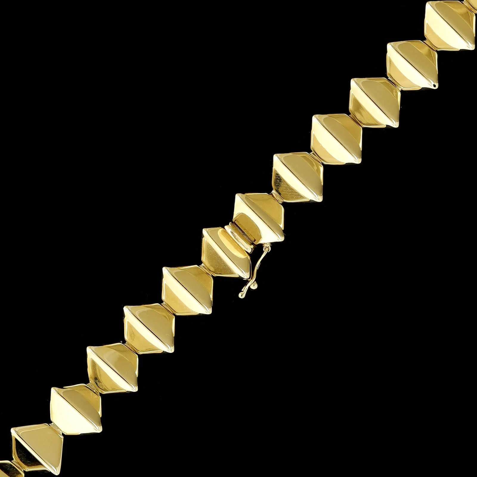 14K Yellow Gold Estate Fancy Link Necklace - Image 3