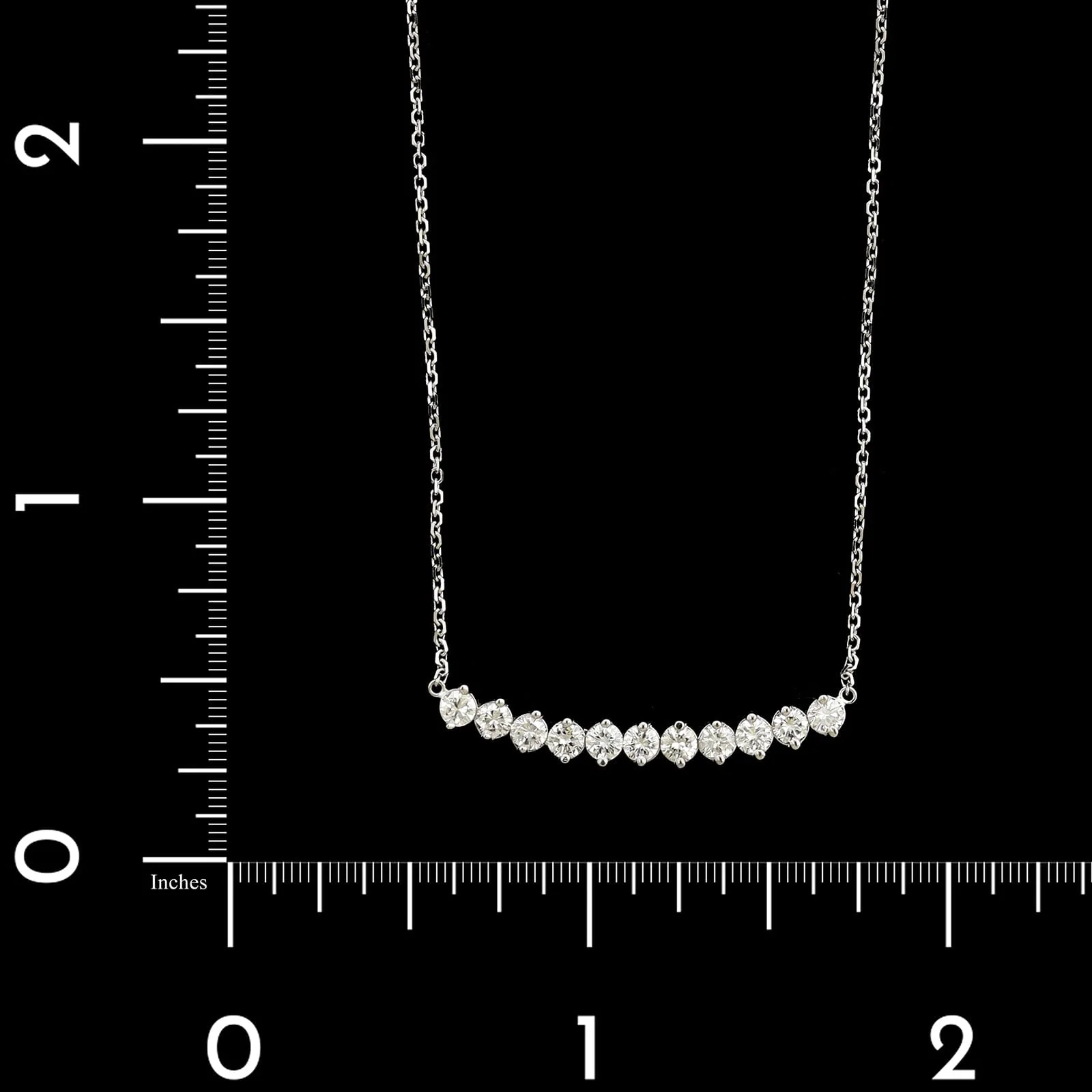 18K White Gold Estate Diamond Necklace - Image 4