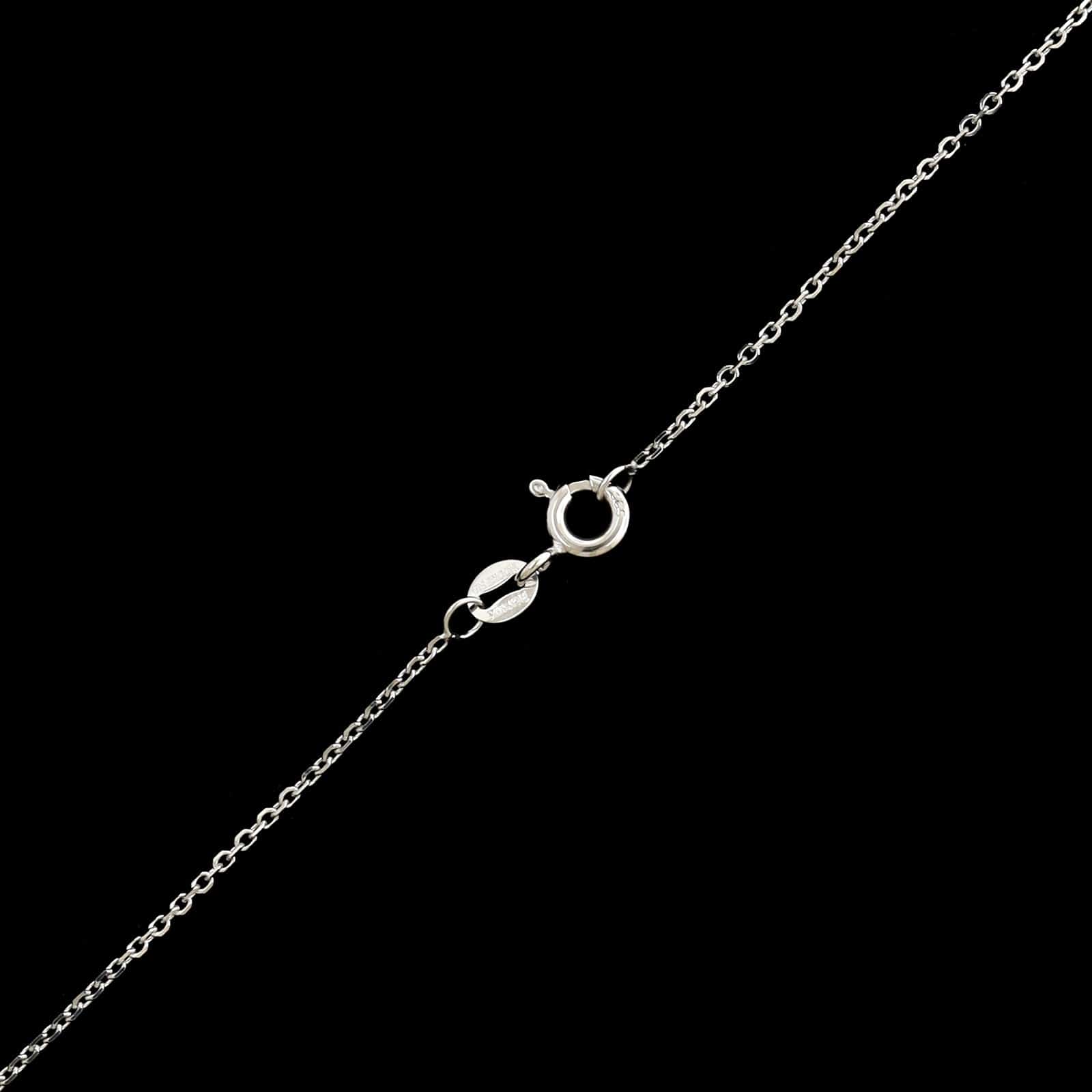 14K White Gold Estate Diamond Pendant Necklace - Image 3