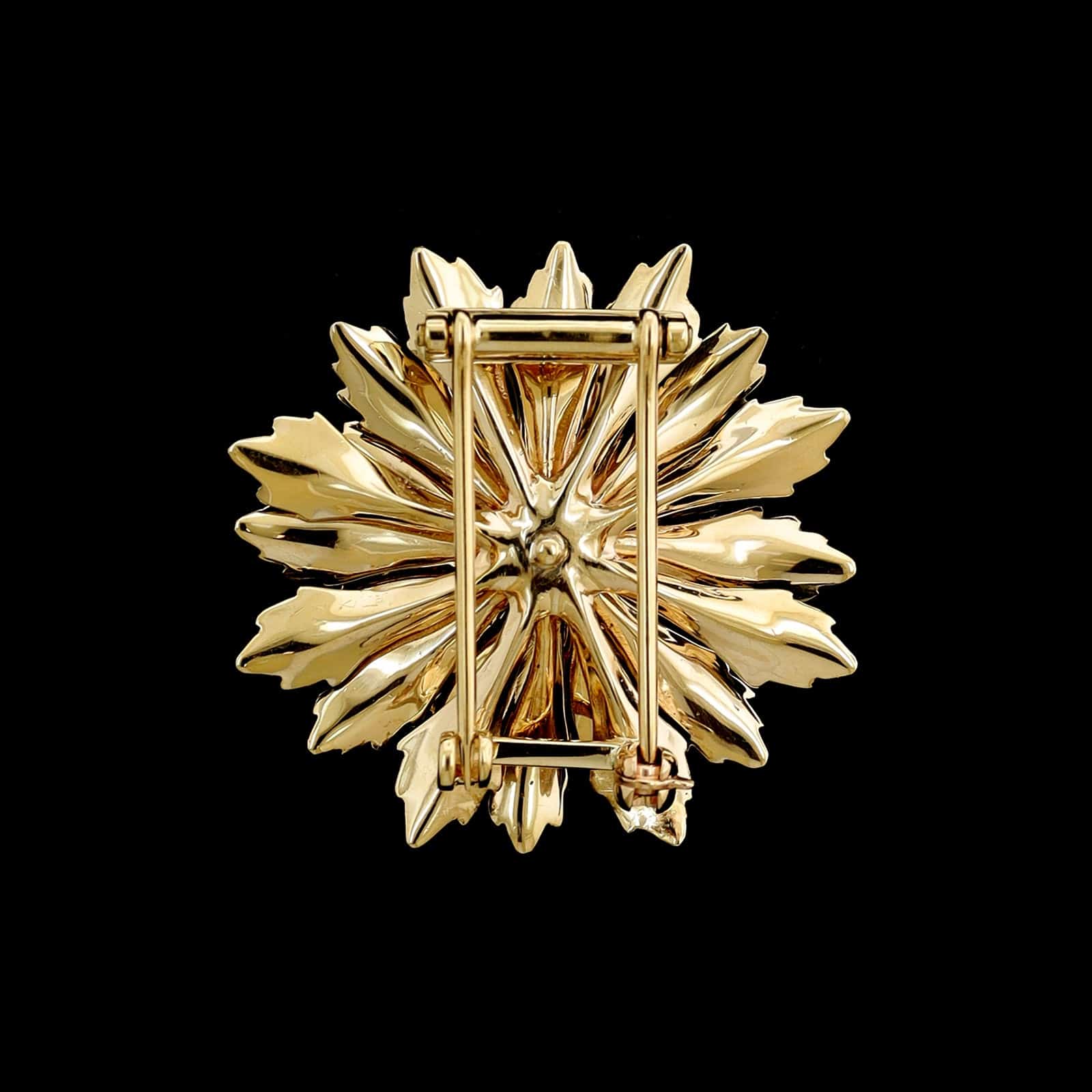 Tiffany & Co. 14K Yellow Gold Estate Flower Pin - Image 2