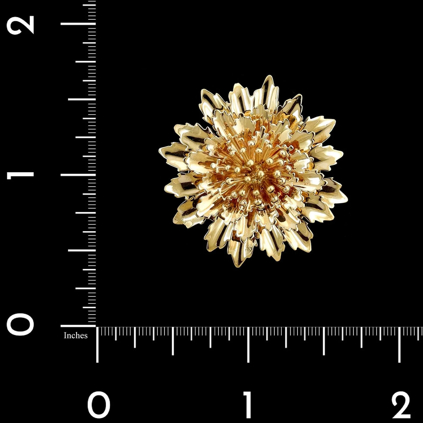 Tiffany & Co. 14K Yellow Gold Estate Flower Pin - Image 3