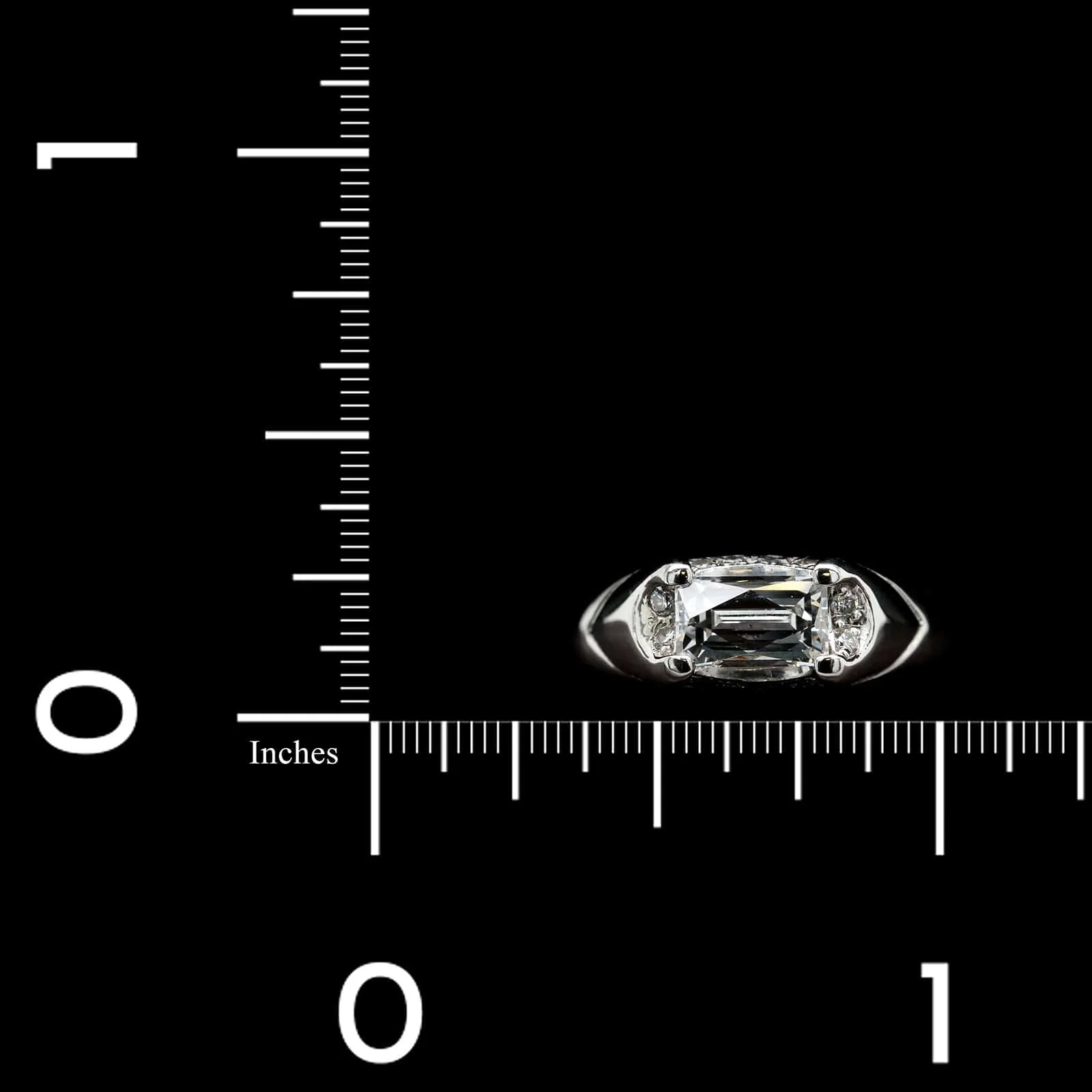 Platinum Estate Tycoon Cut Diamond Engagement Ring - Image 4
