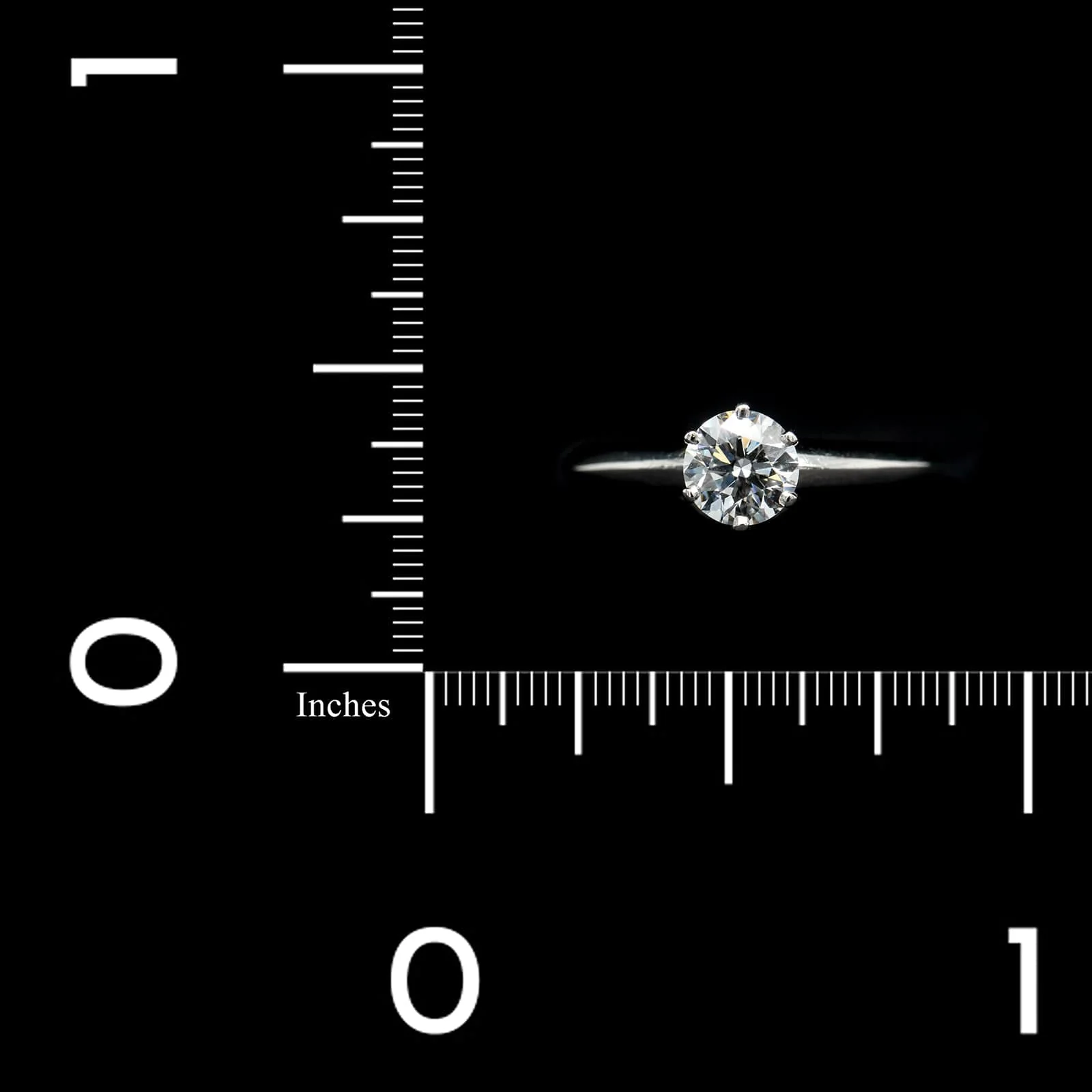 Tiffany & Co. Platinum Estate Diamond Solitaire Ring - Image 3