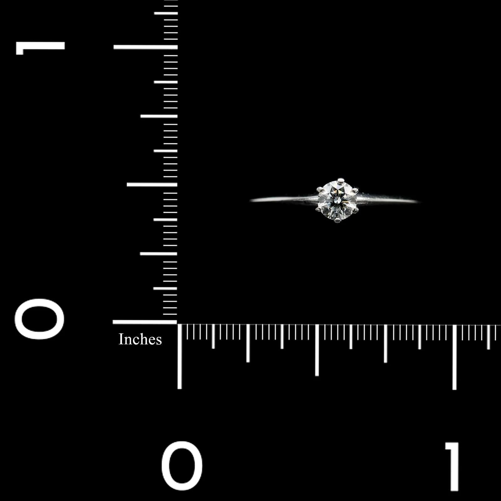 Tiffany & Co. Platinum Estate Diamond Solitaire Engagement Ring - Image 3