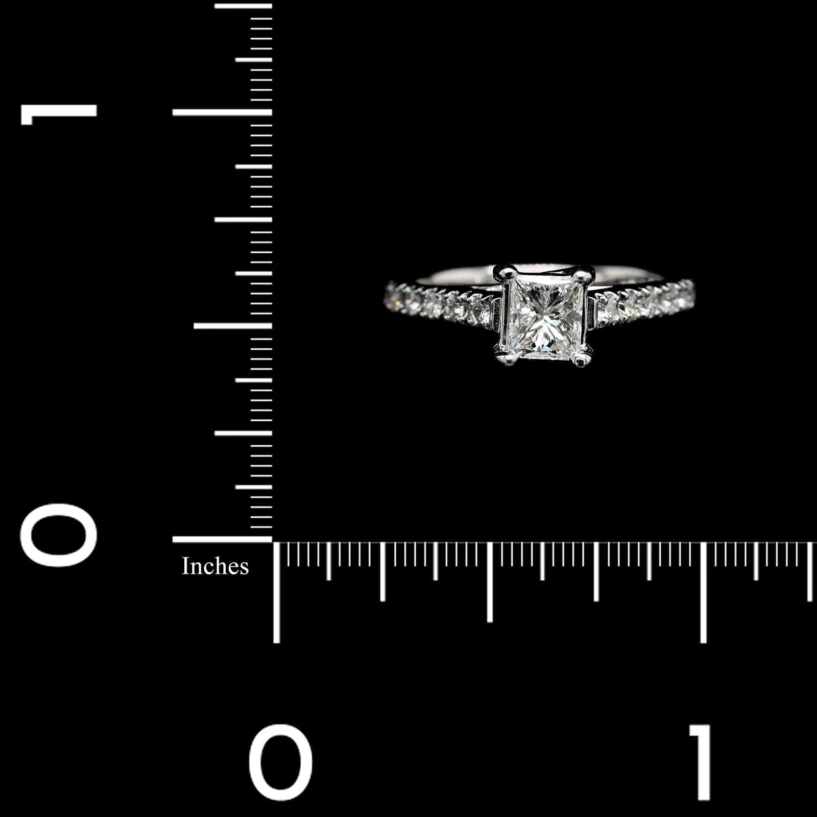 14K White Gold Estate Diamond Engagement Ring - Image 3