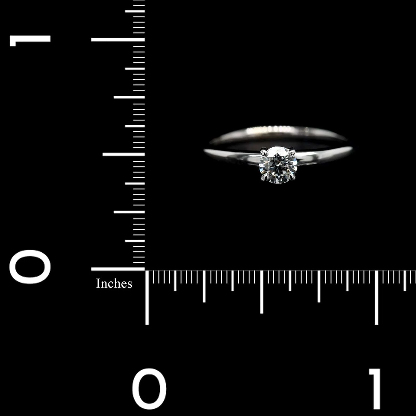 14K White Gold Estate Diamond Solitaire Engagement Ring - Image 3