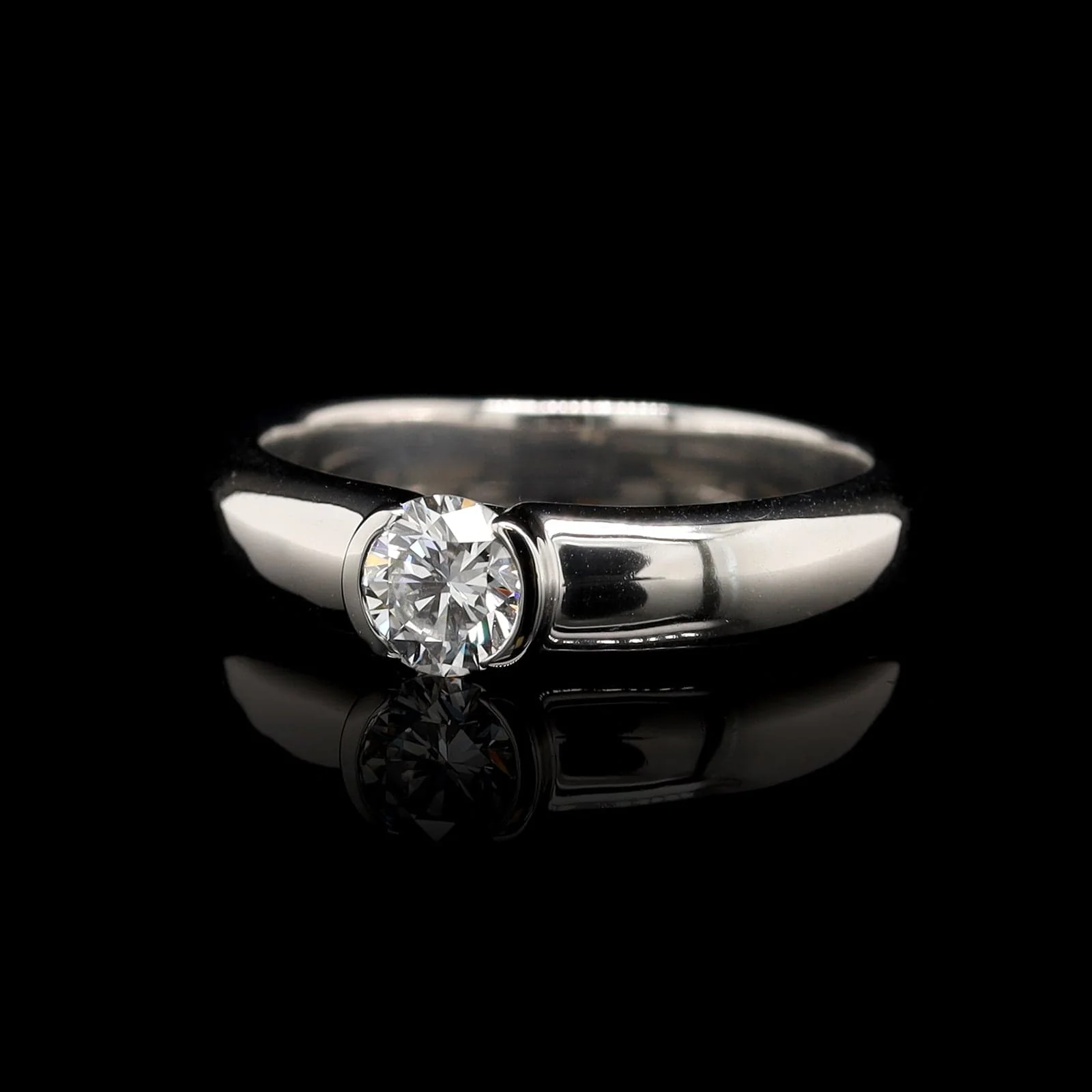 Tiffany & Co. Platinum Estate Diamond Etoile Engagement Ring