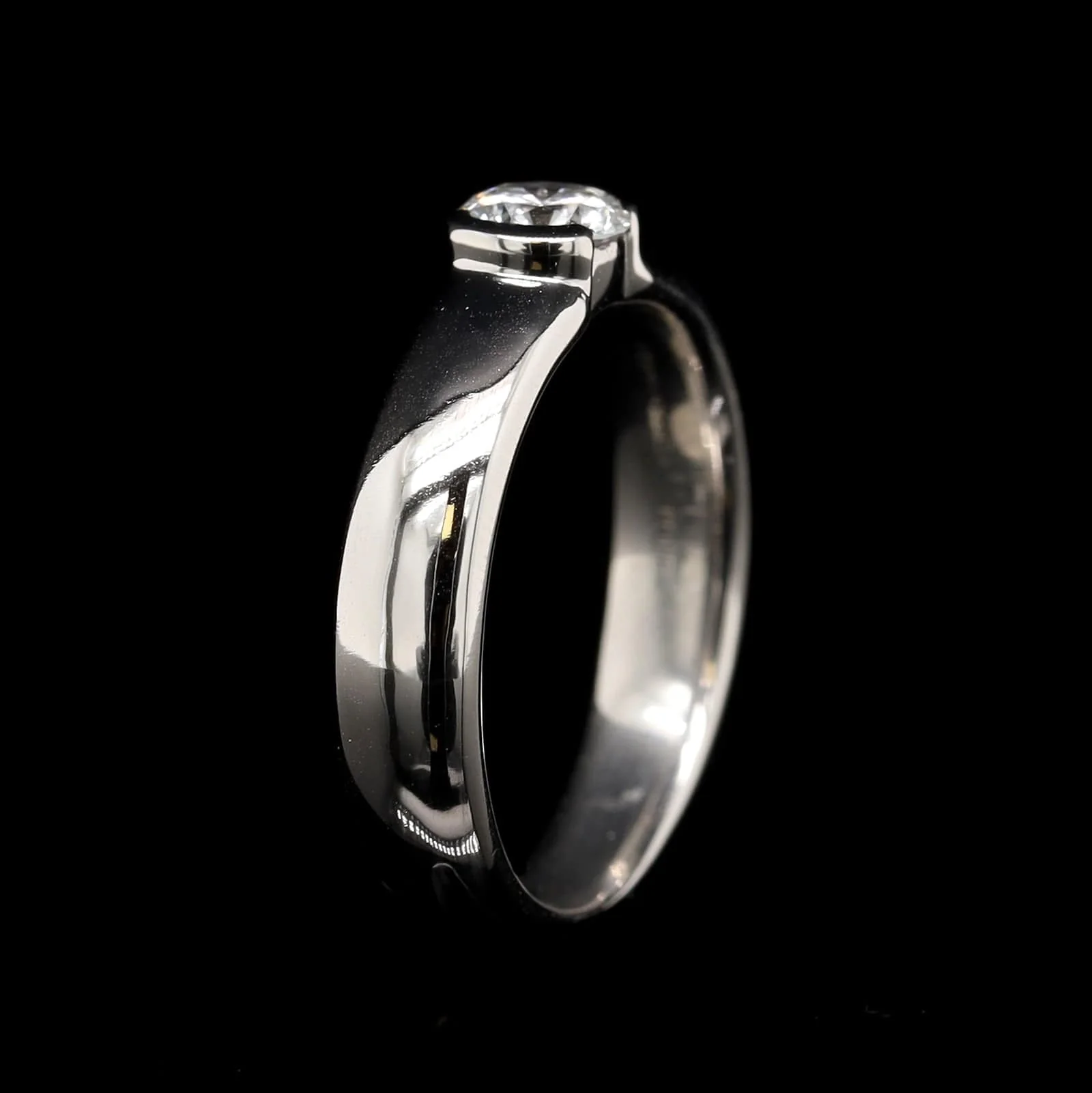 Tiffany & Co. Platinum Estate Diamond Etoile Engagement Ring - Image 2