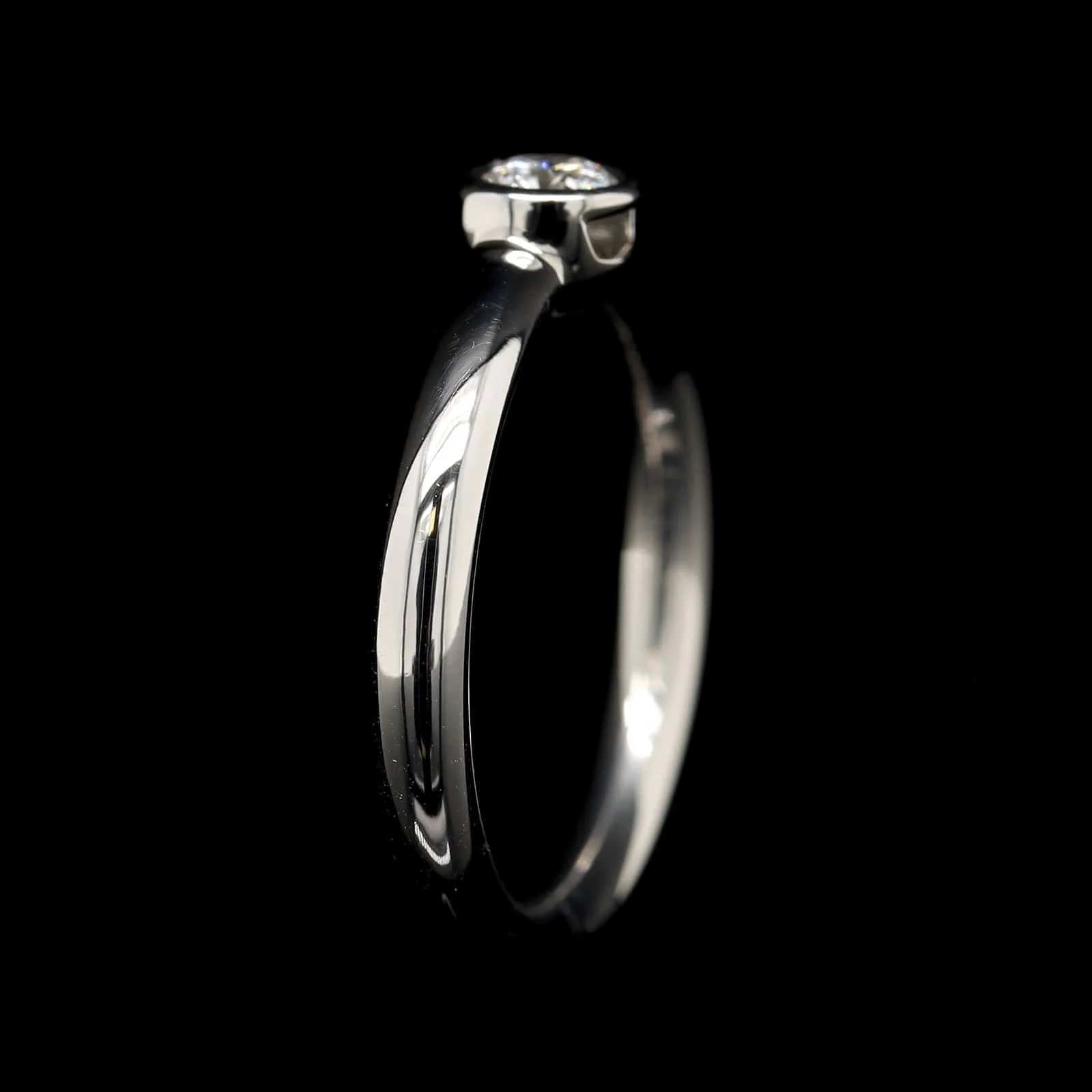 Tiffany & Co. Platinum Estate Diamond Solitaire Engagement Ring - Image 2