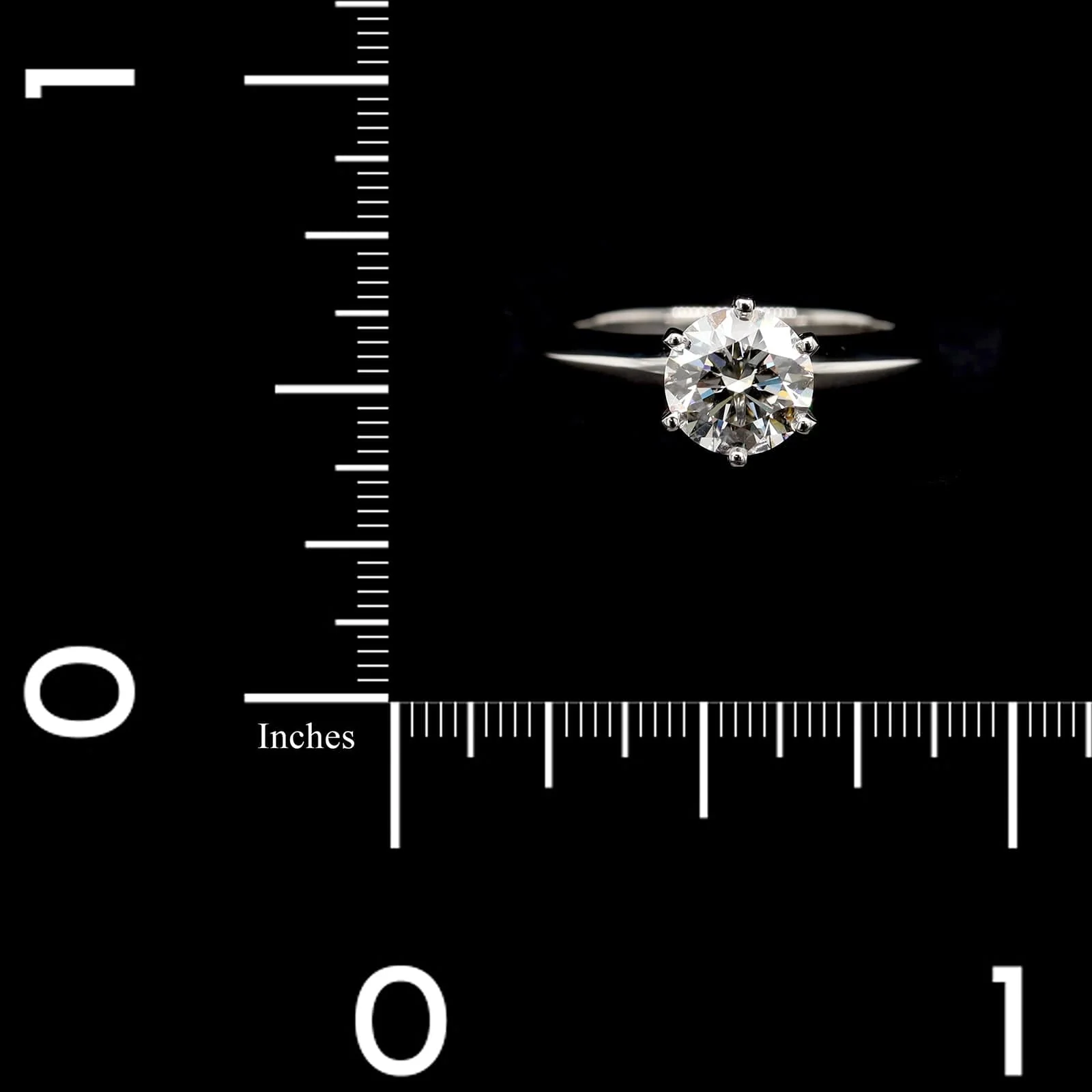 Tiffany & Co. Platinum Estate Diamond Solitaire Engagement Ring - Image 3