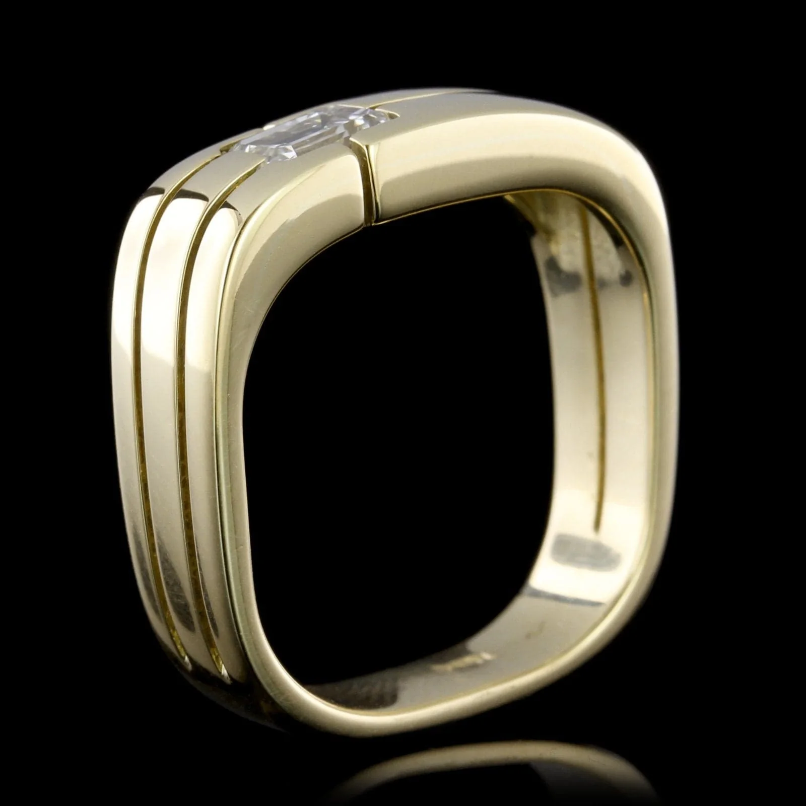 18K Yellow Gold Estate Diamond Ring - Image 3