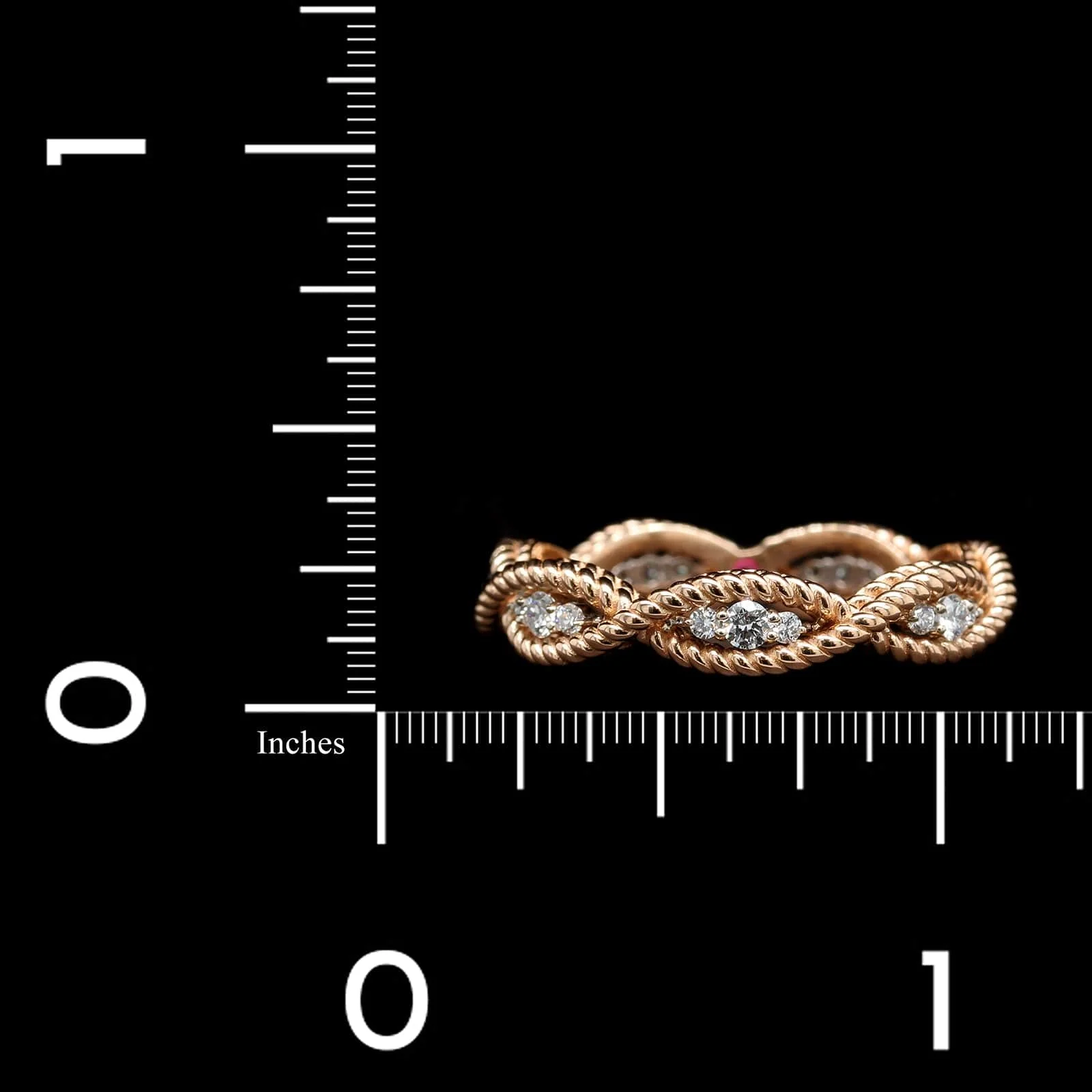 Roberto Coin 18K Rose Gold Estate Diamond Barocco Ring - Image 4