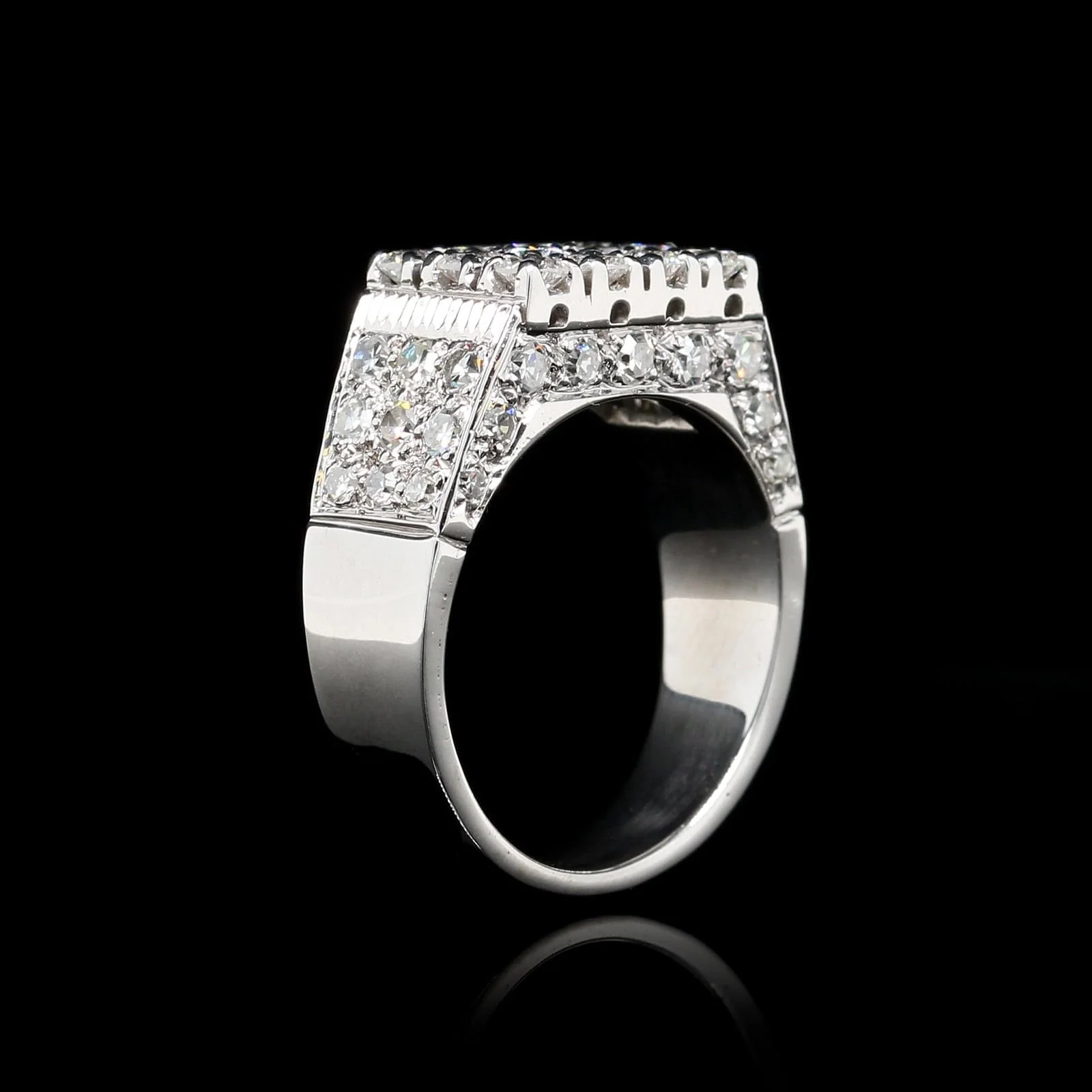 14K White Gold Estate Diamond Ring - Image 4