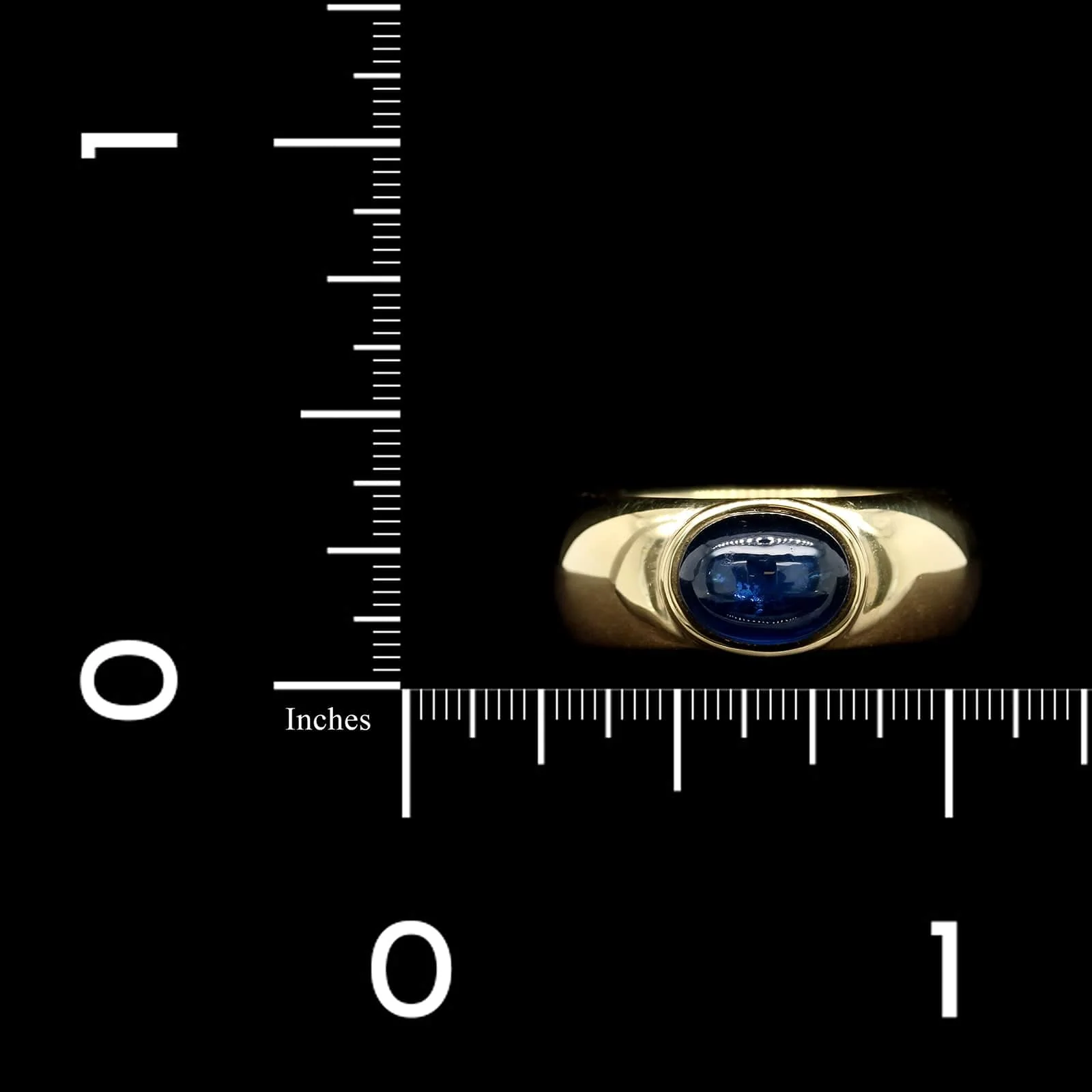 Jean Vitau 18K Yellow Gold Estate Sapphire Ring - Image 4