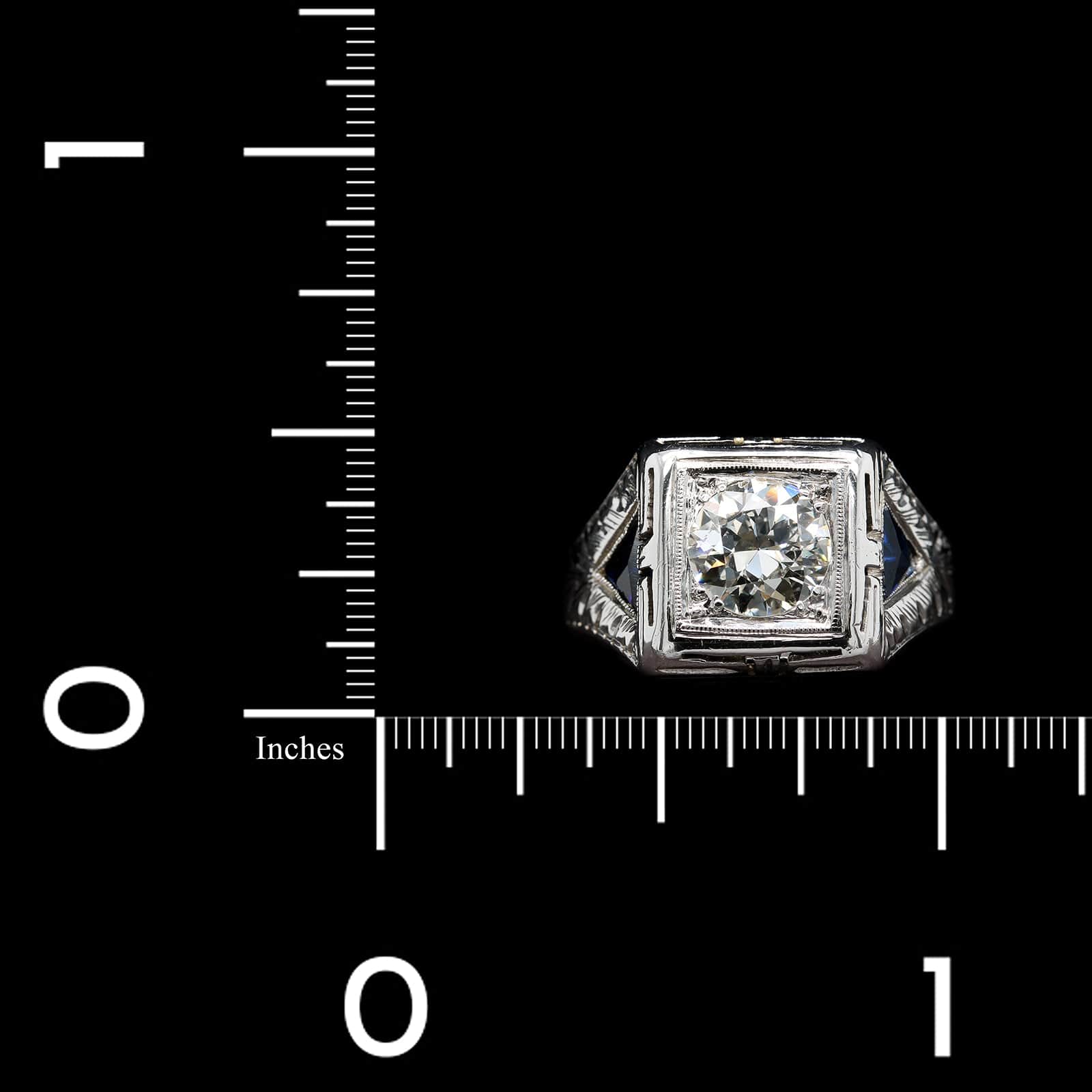 Vintage Belais 18K White Gold Estate Diamond Ring - Image 4