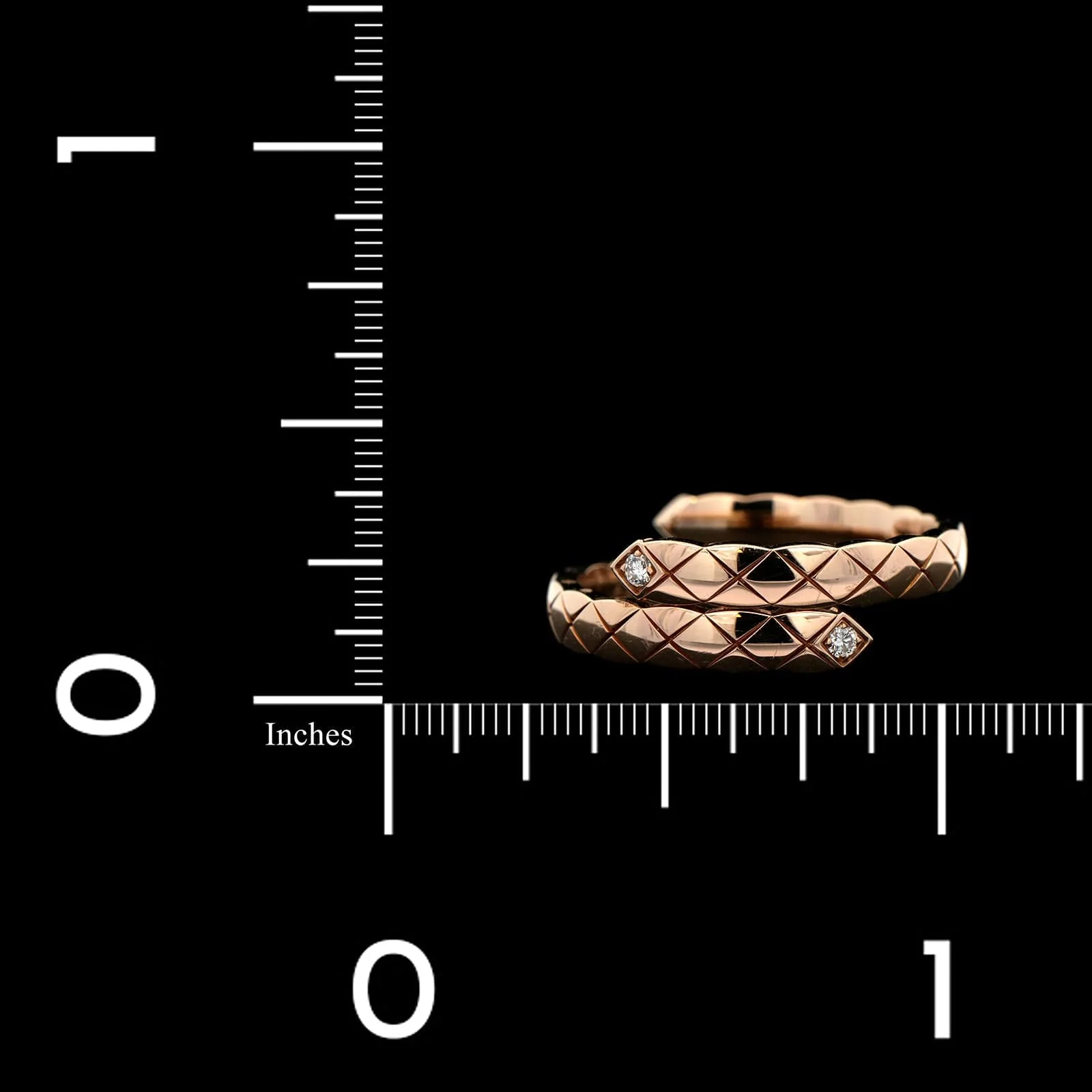 Chanel 18K Rose Gold Estate Diamond 'Coco Crush Toi et Moi Ring' - Image 3