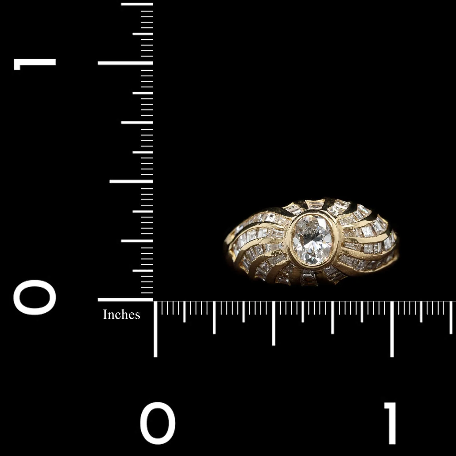 18K Yellow Gold Estate Diamond Ring - Image 4